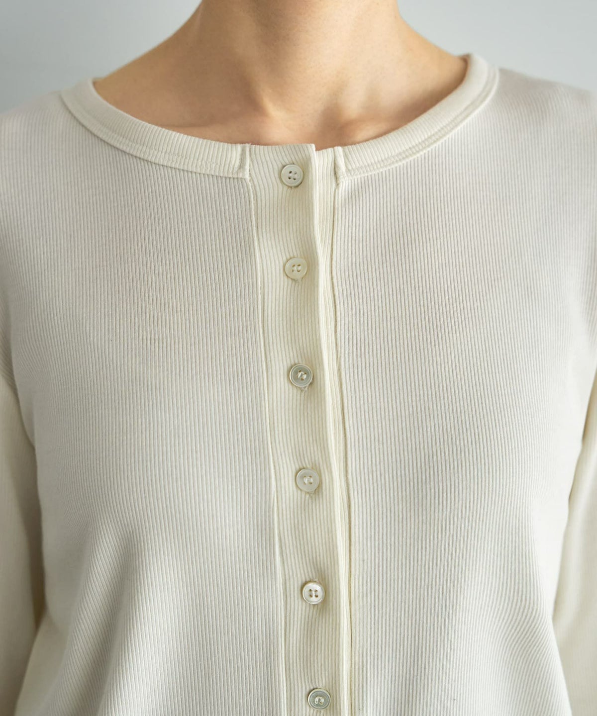 着用イメージ 167cm アイボリー