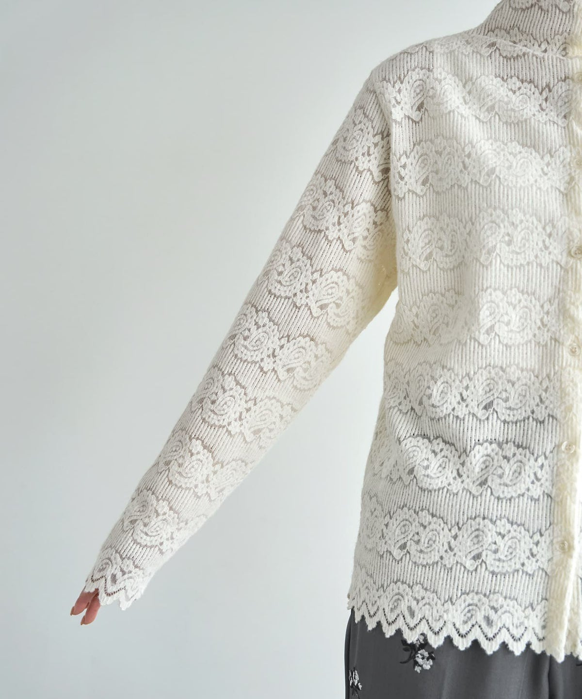 着用イメージ 167cm オフホワイト