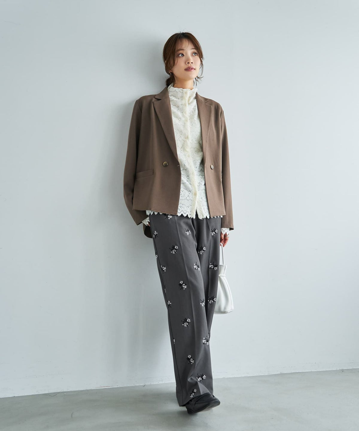 着用イメージ 167cm オフホワイト