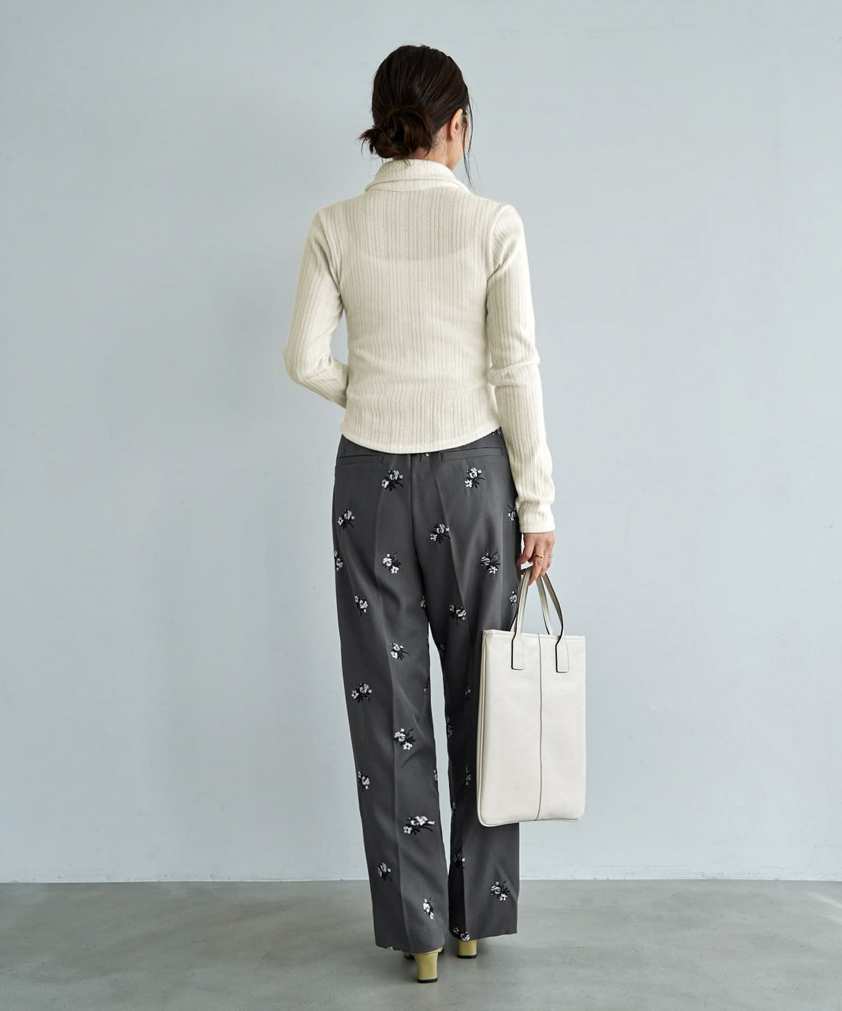 着用イメージ 166cm アイボリー