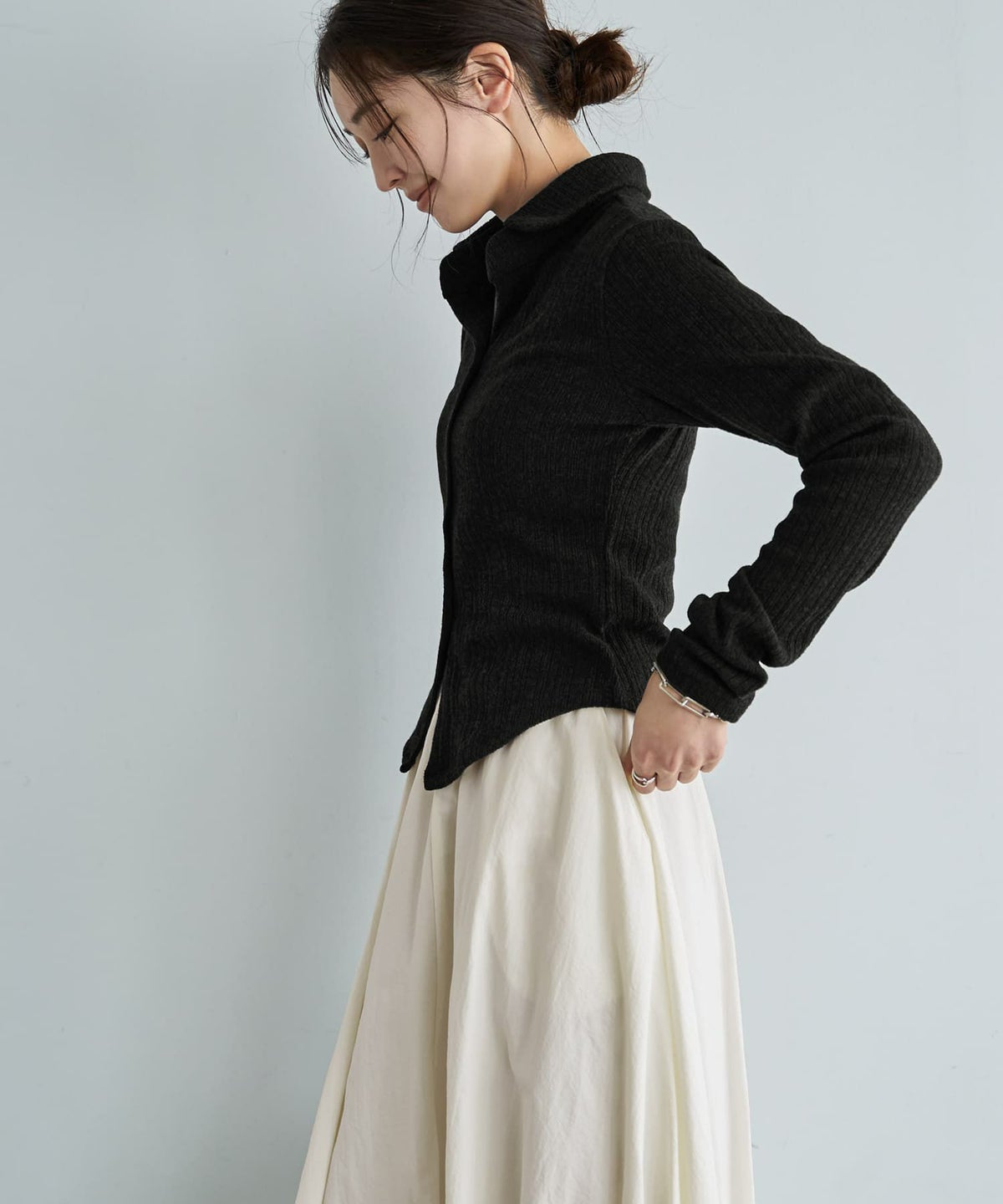 着用イメージ 166cm ブラック