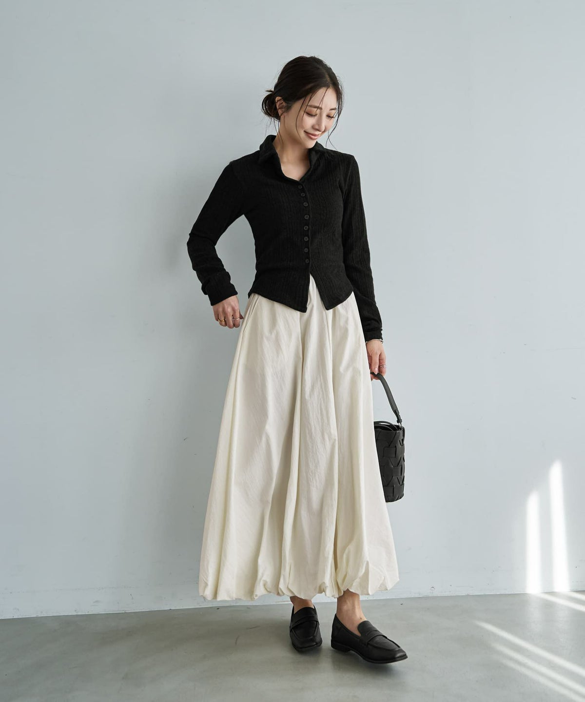 着用イメージ 166cm ブラック