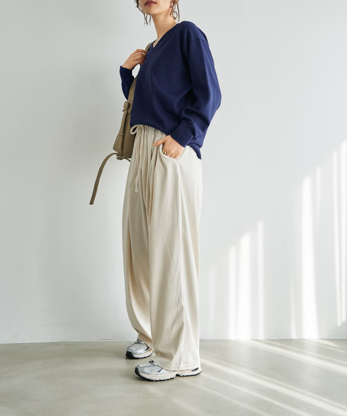 着用イメージ 167cm エクリュ