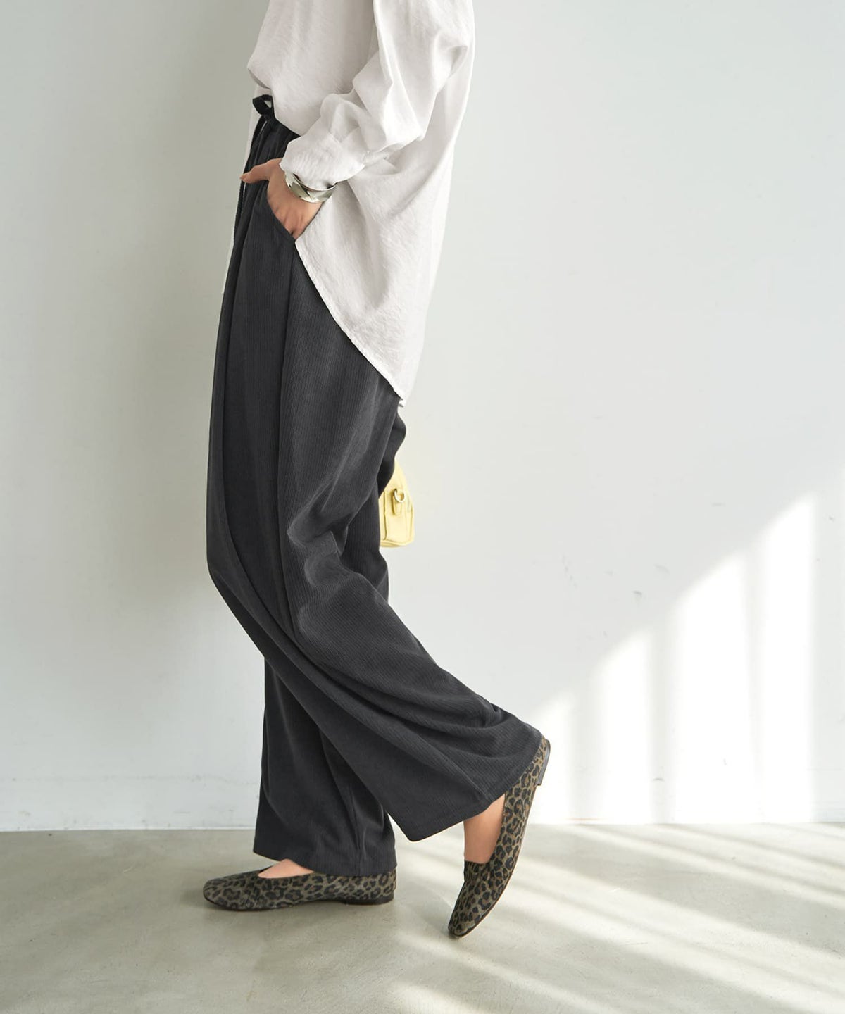 着用イメージ 167cm チャコール