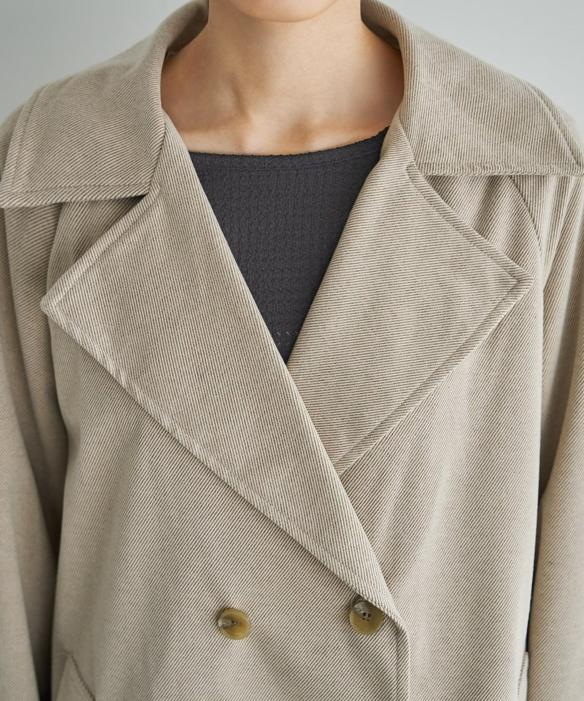 着用イメージ 167cm ライトベージュ