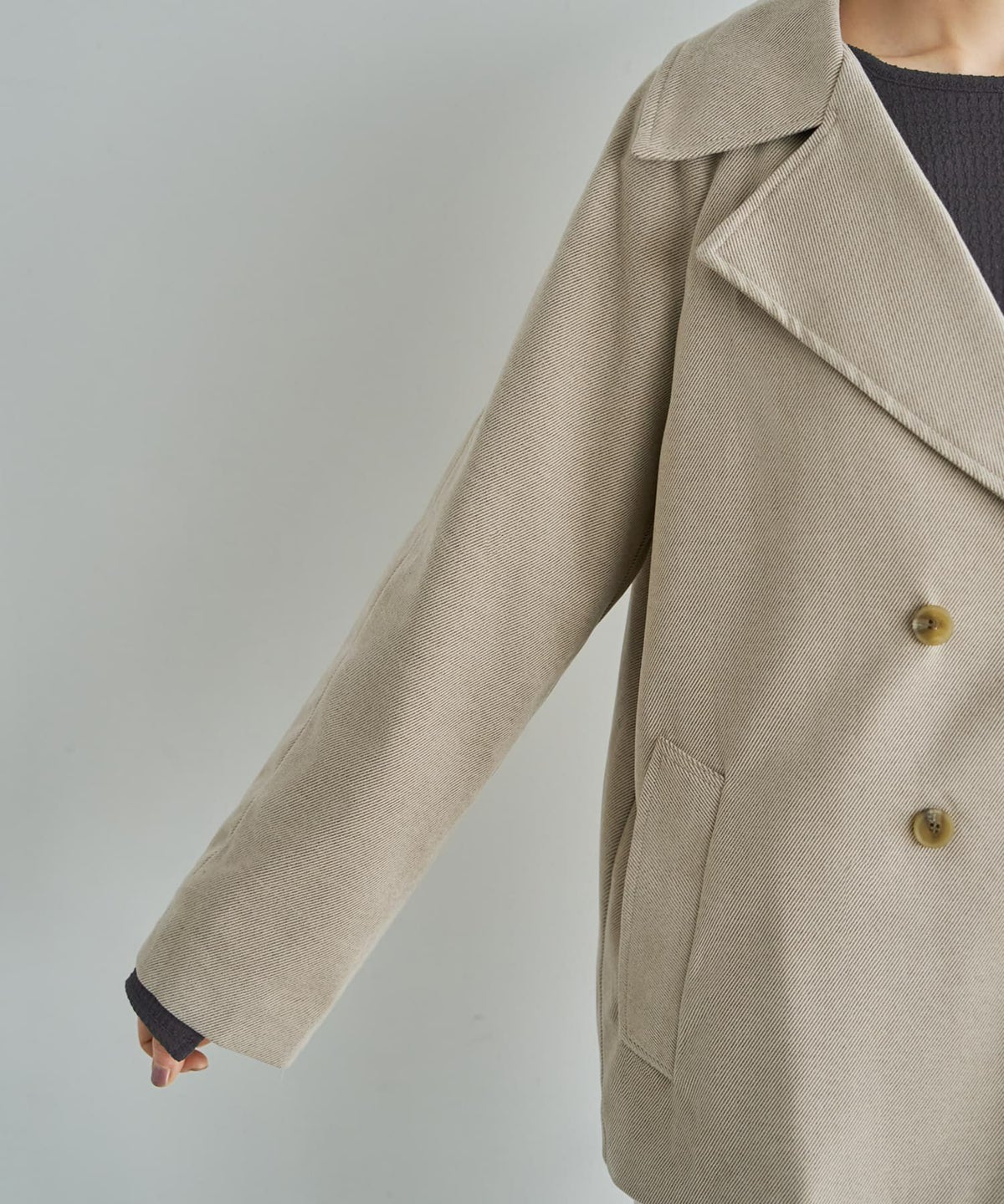 着用イメージ 167cm ライトベージュ