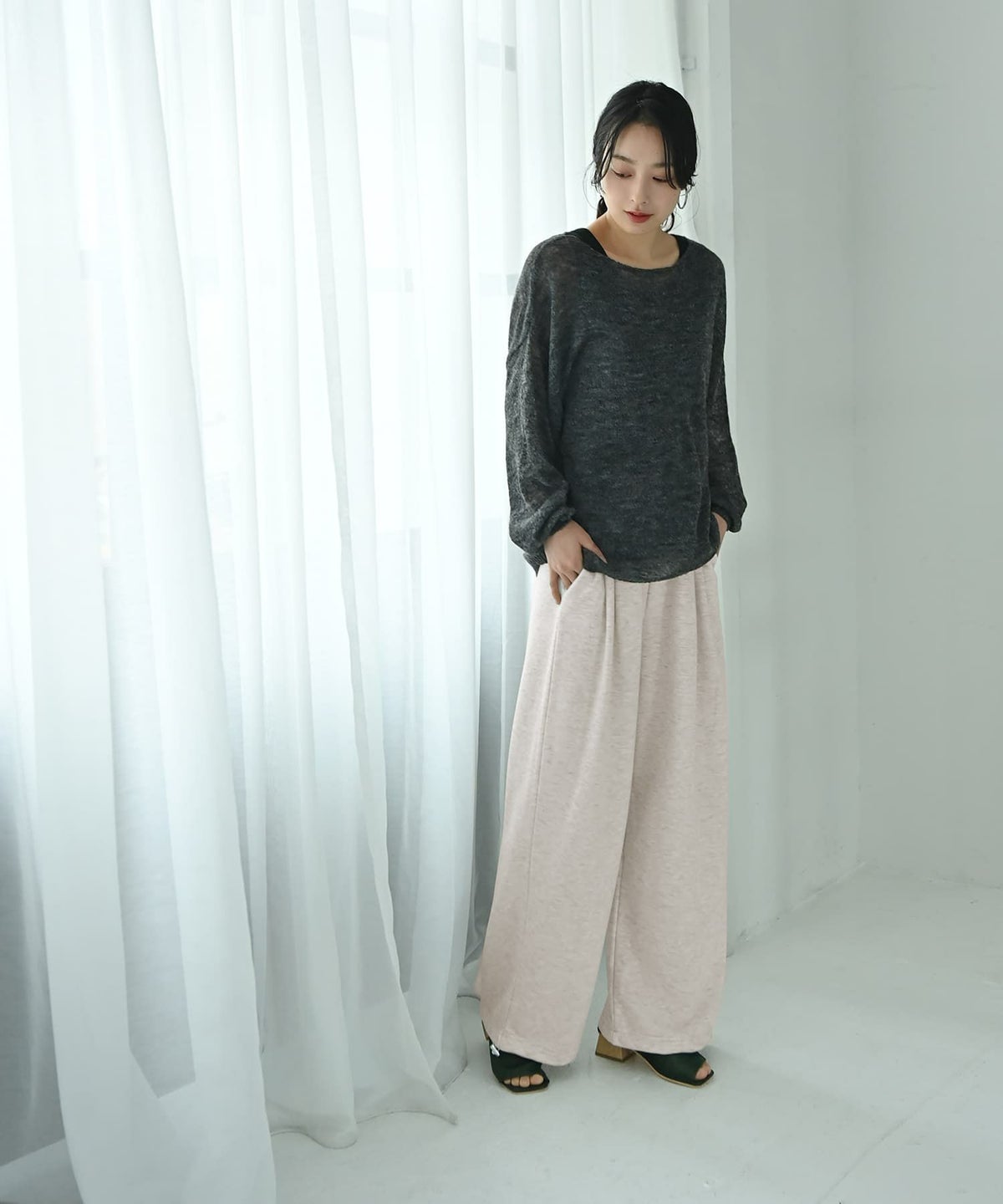 着用イメージ 167cm オートミール