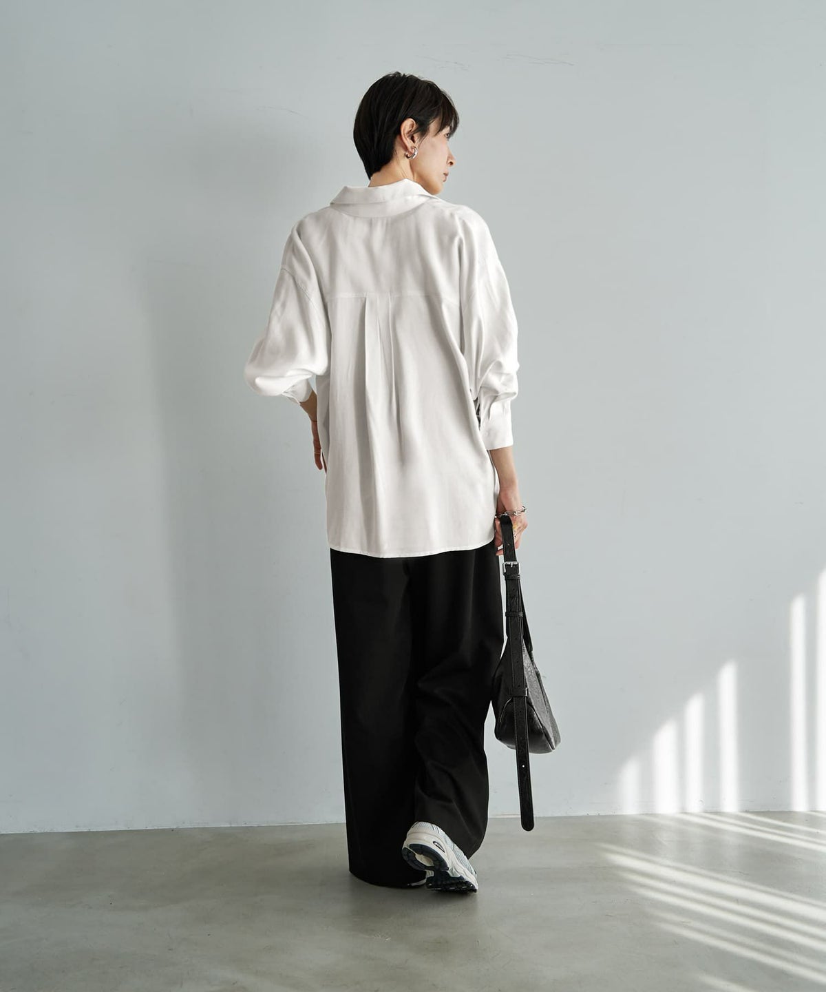 着用イメージ 167cm アイボリー