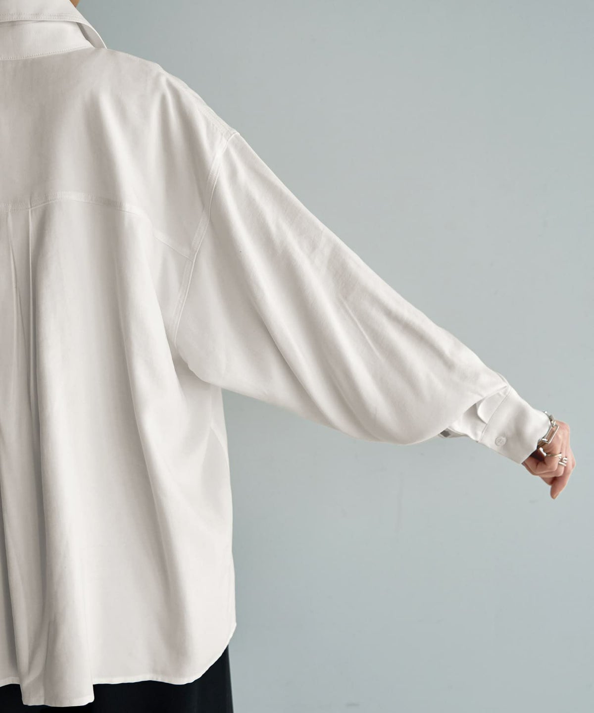 着用イメージ 167cm アイボリー