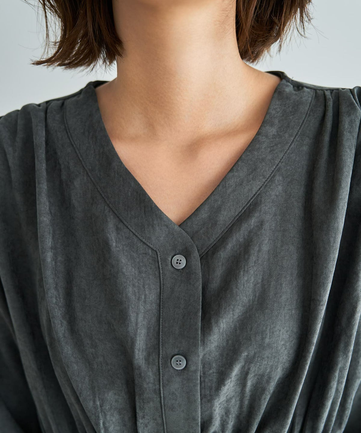 着用イメージ 167cm チャコール