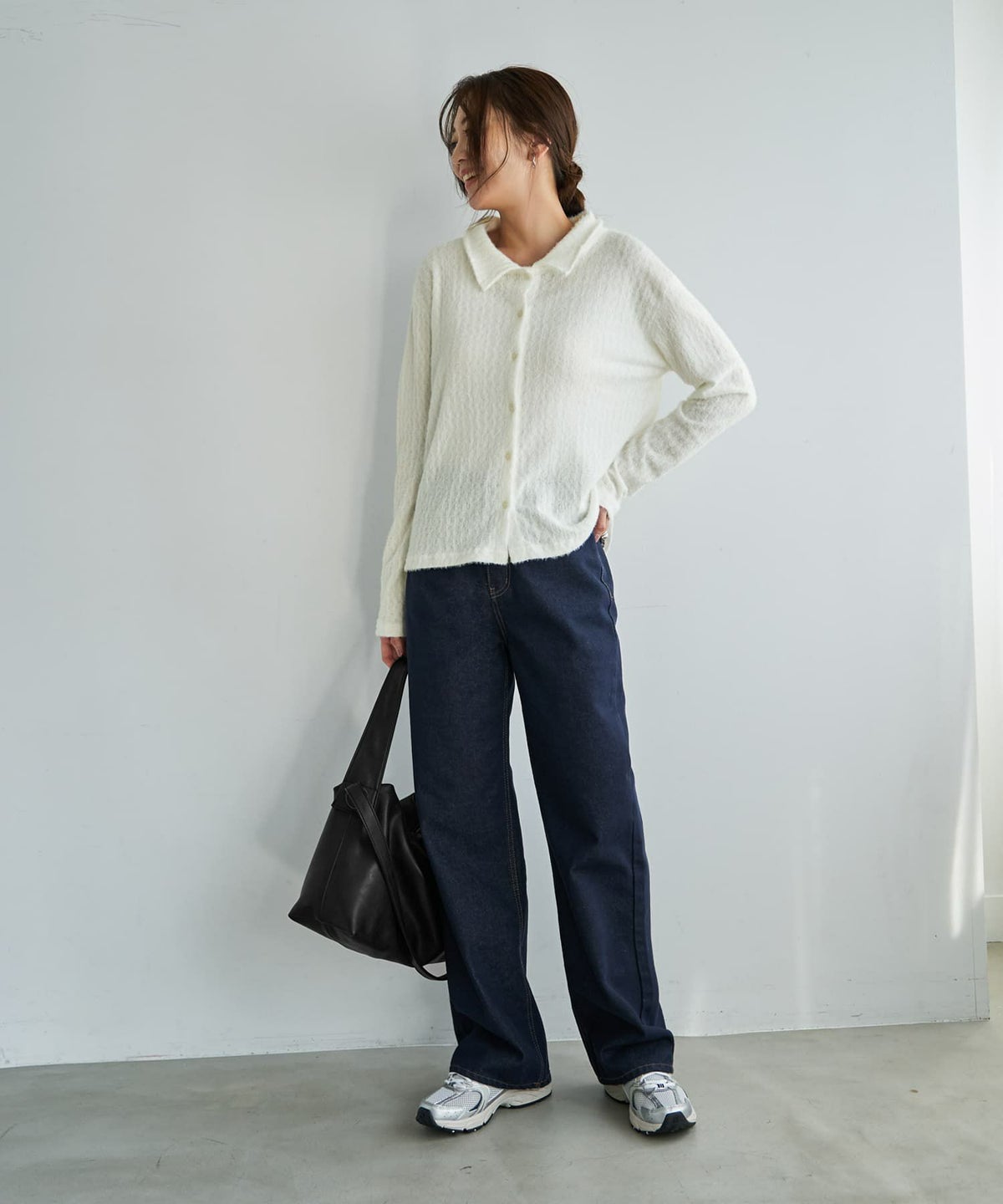 着用イメージ 166cm ホワイト