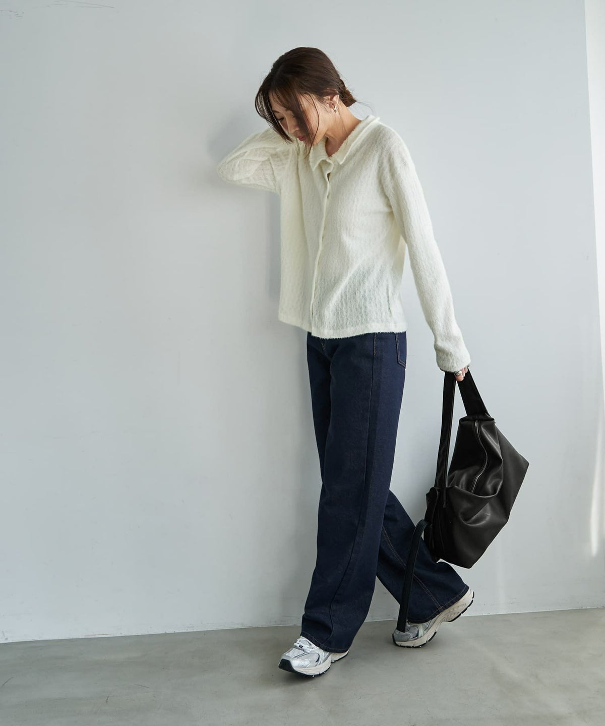 着用イメージ 166cm ホワイト