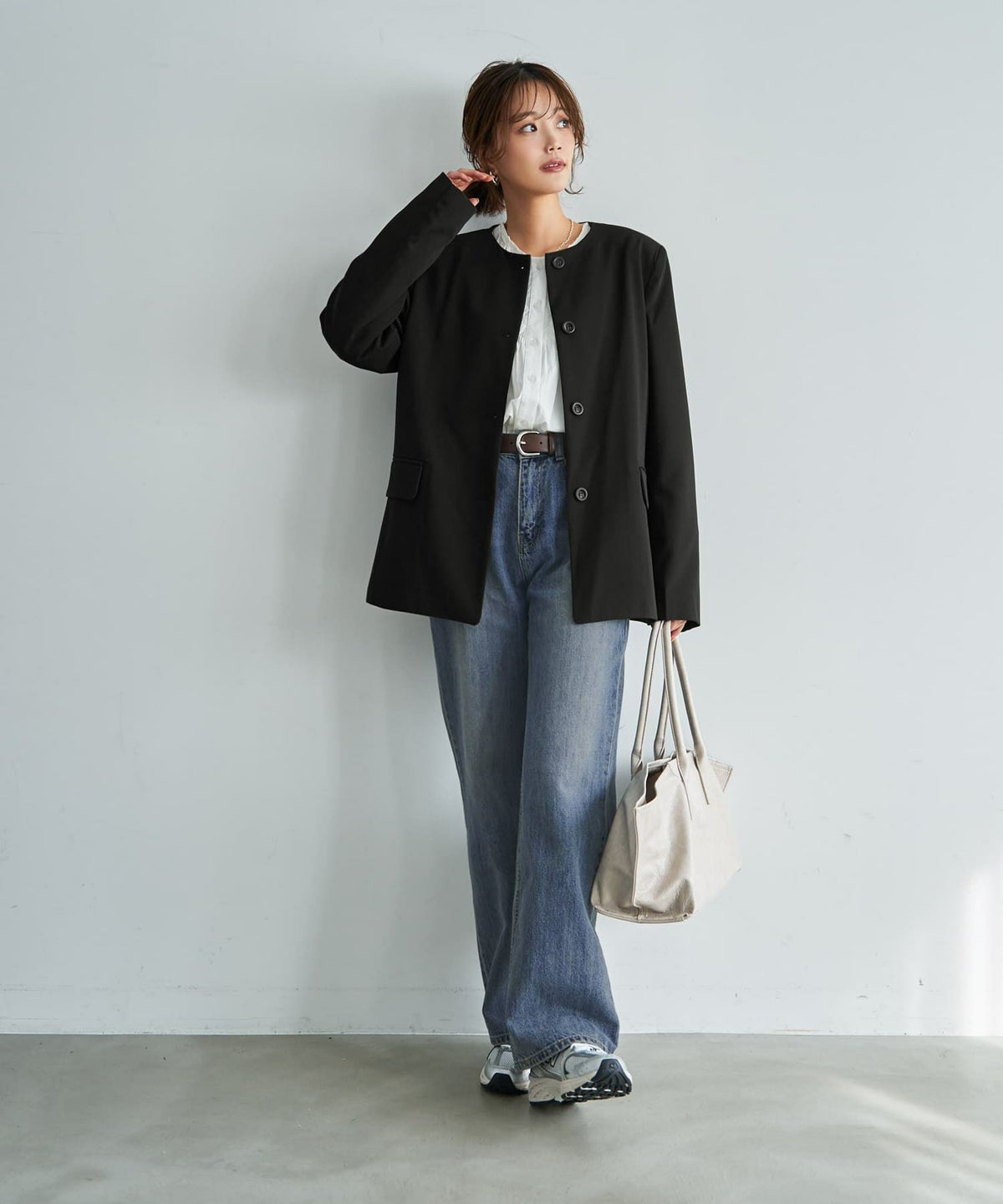 着用イメージ 167cm ブラック