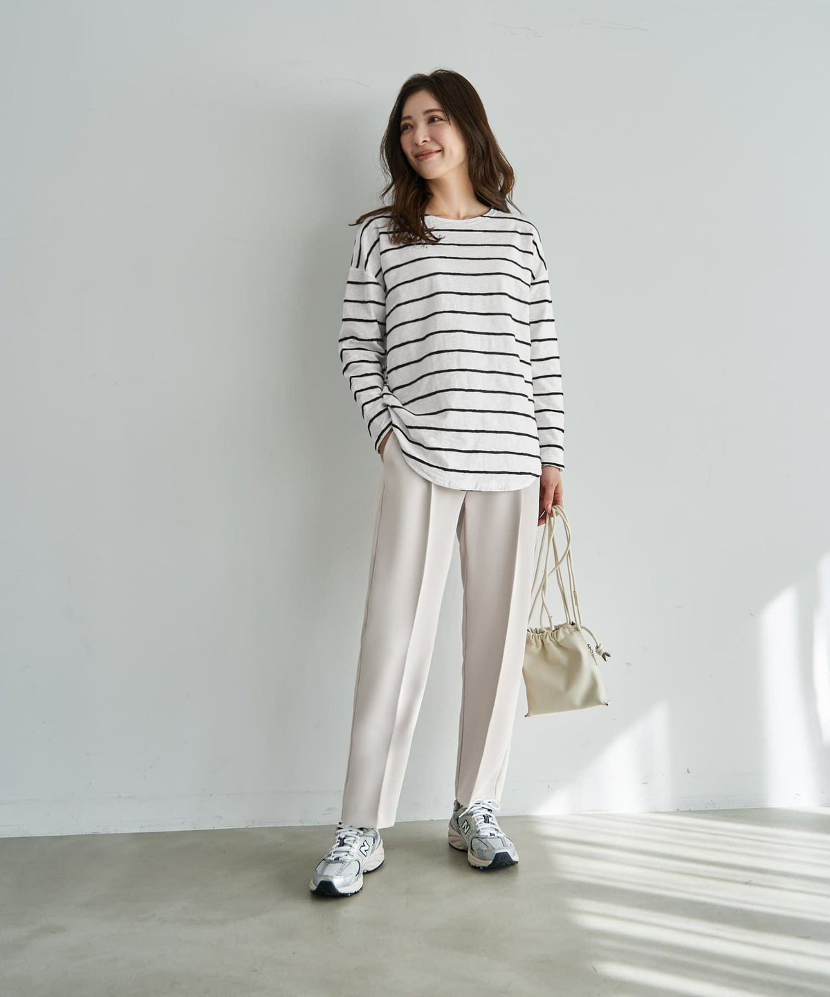 着用イメージ 166cm ホワイト