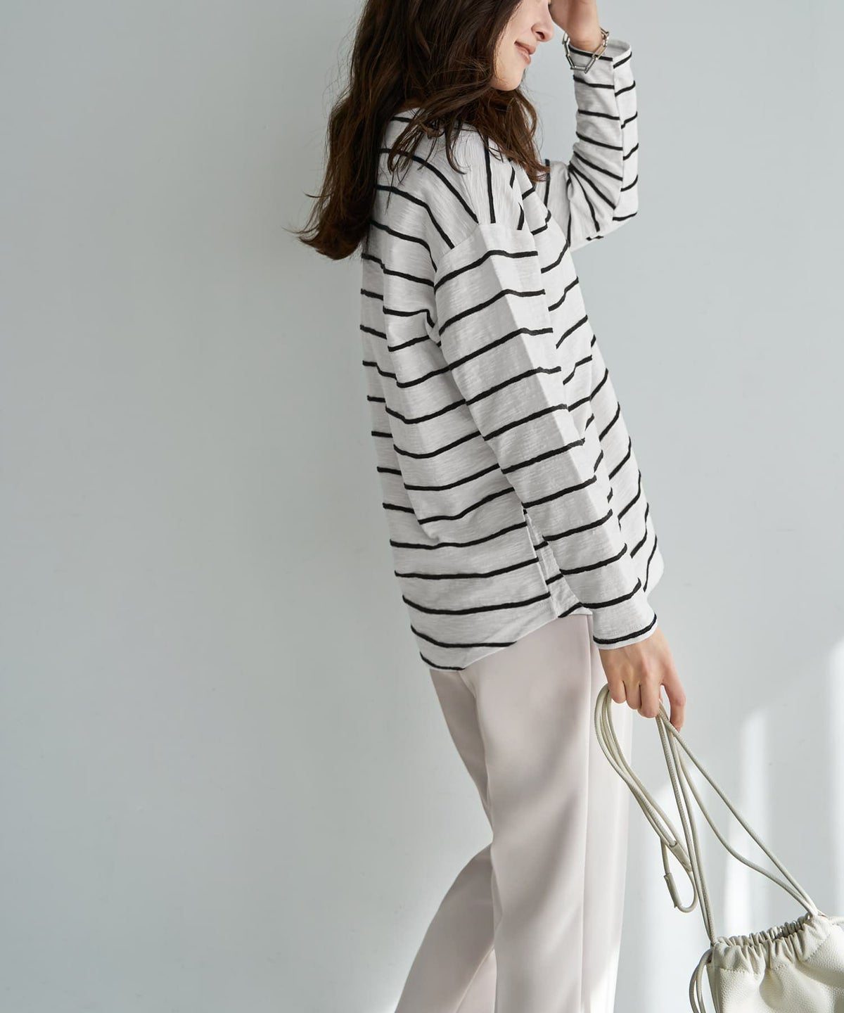 着用イメージ 166cm ホワイト