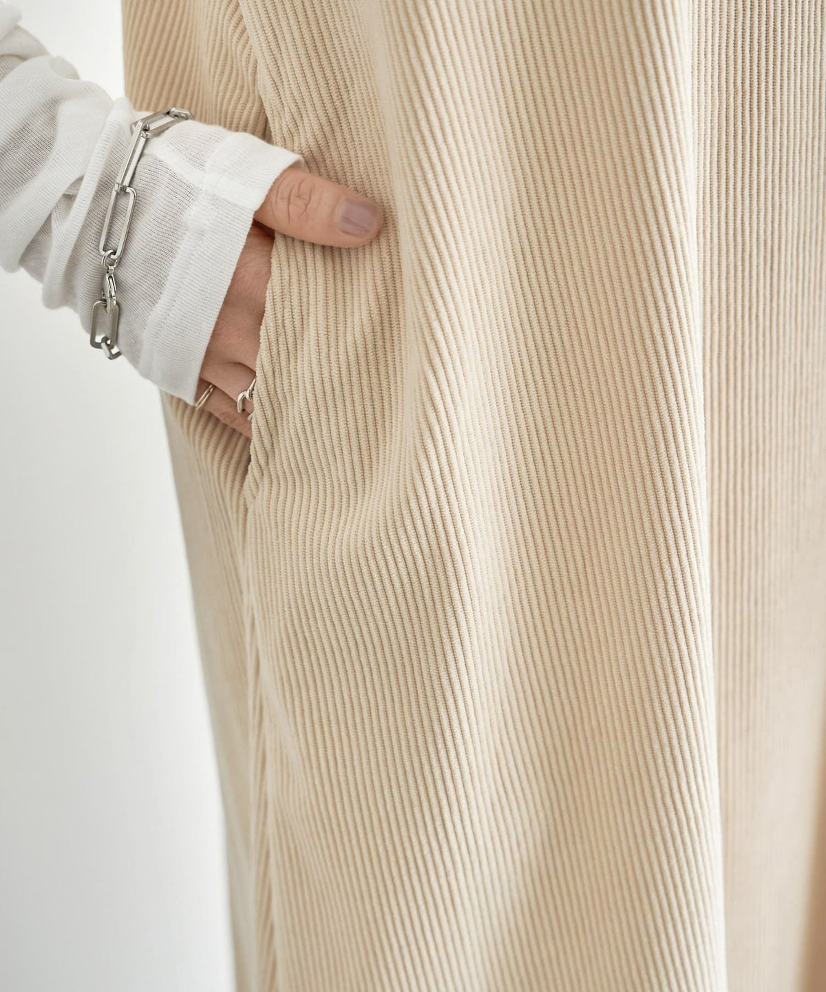 着用イメージ 167cm エクリュ