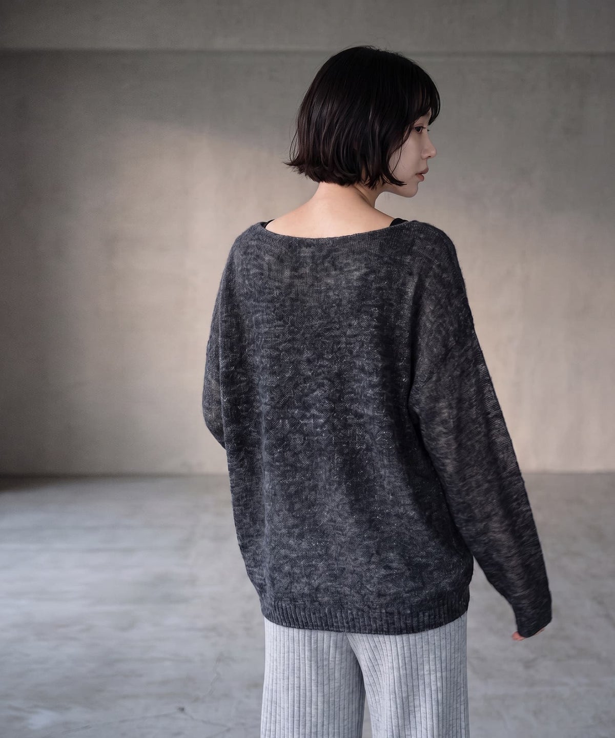 着用イメージ 170cm チャコール