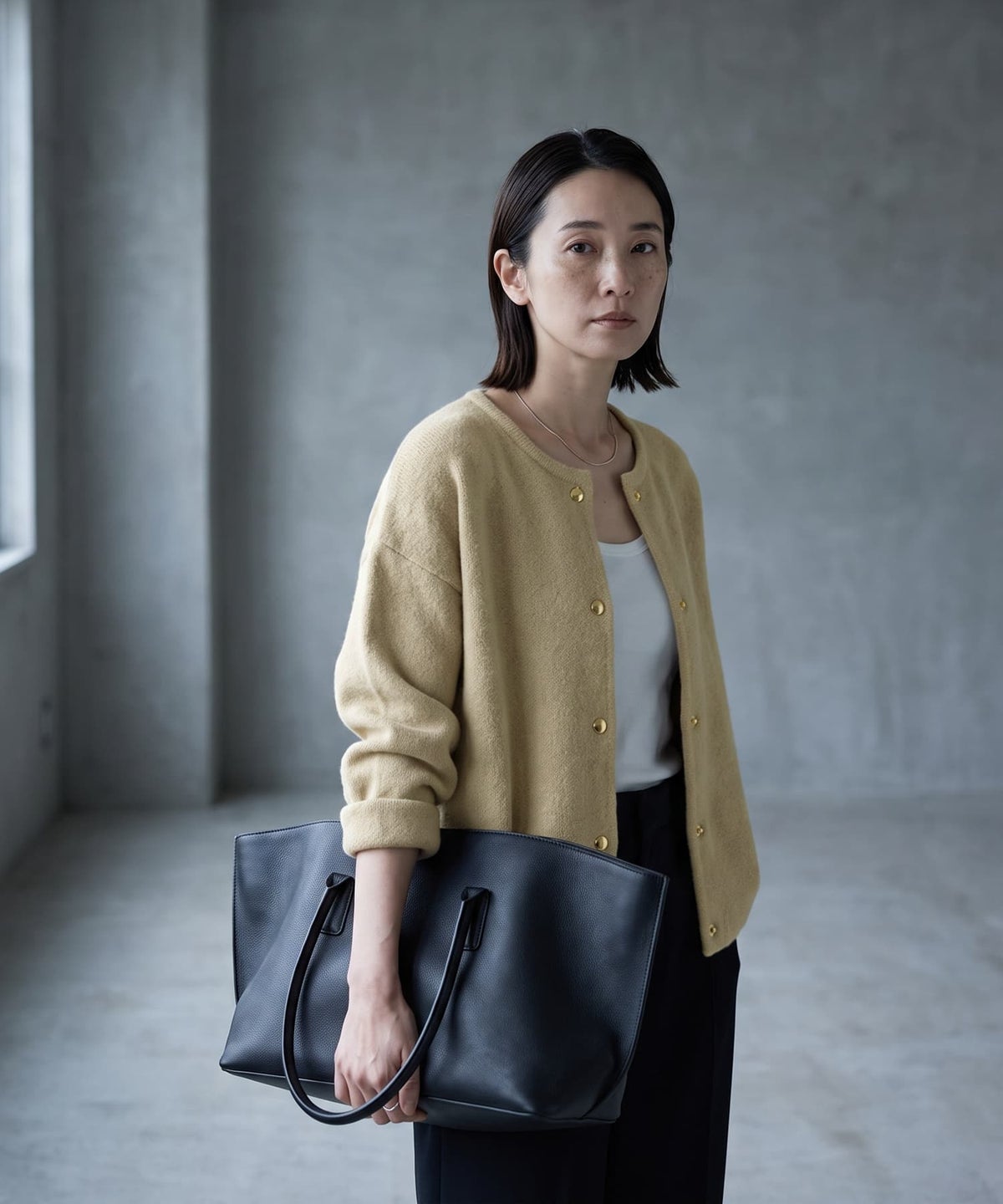 着用イメージ 170cm ベージュ
