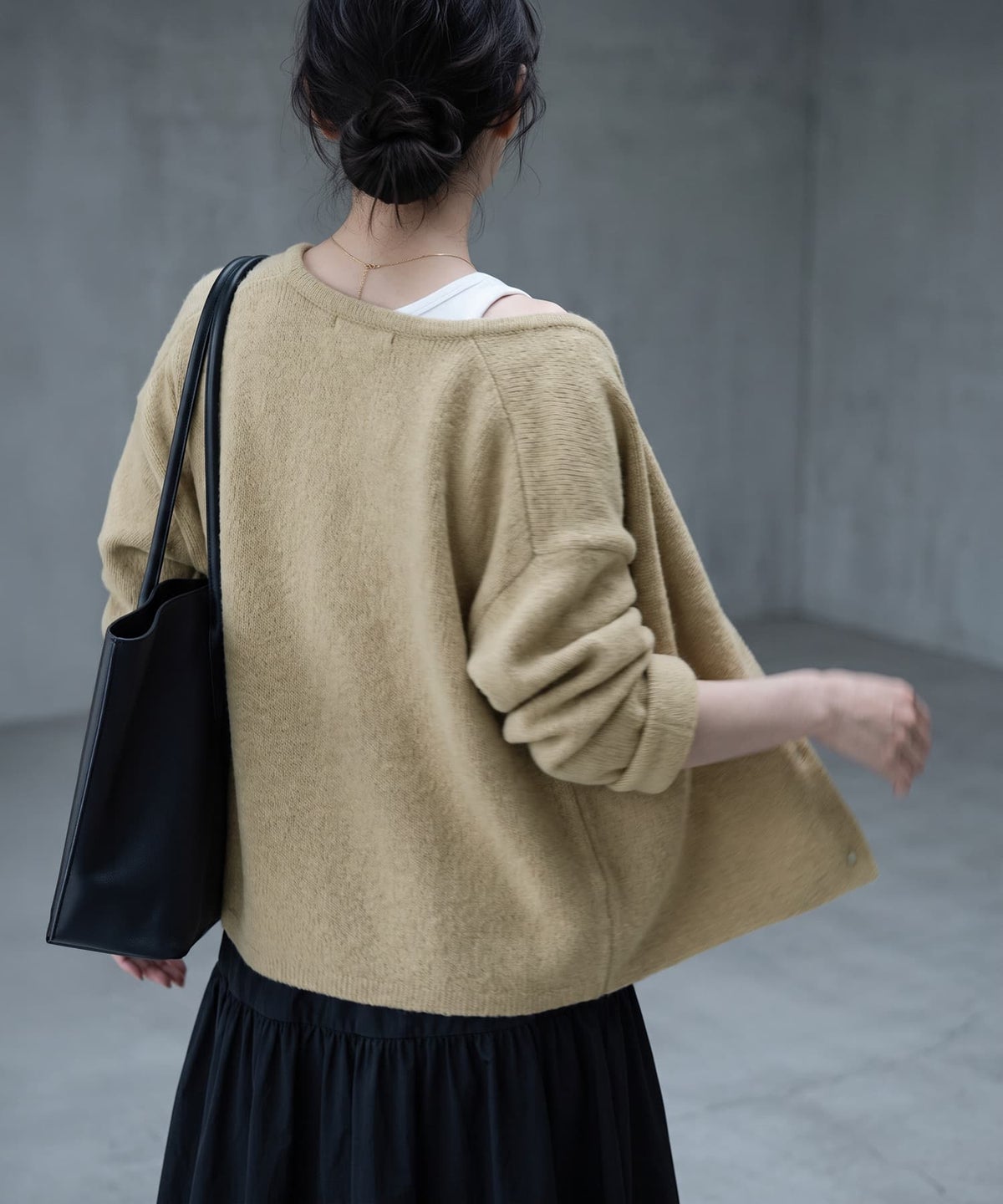 着用イメージ 170cm ベージュ