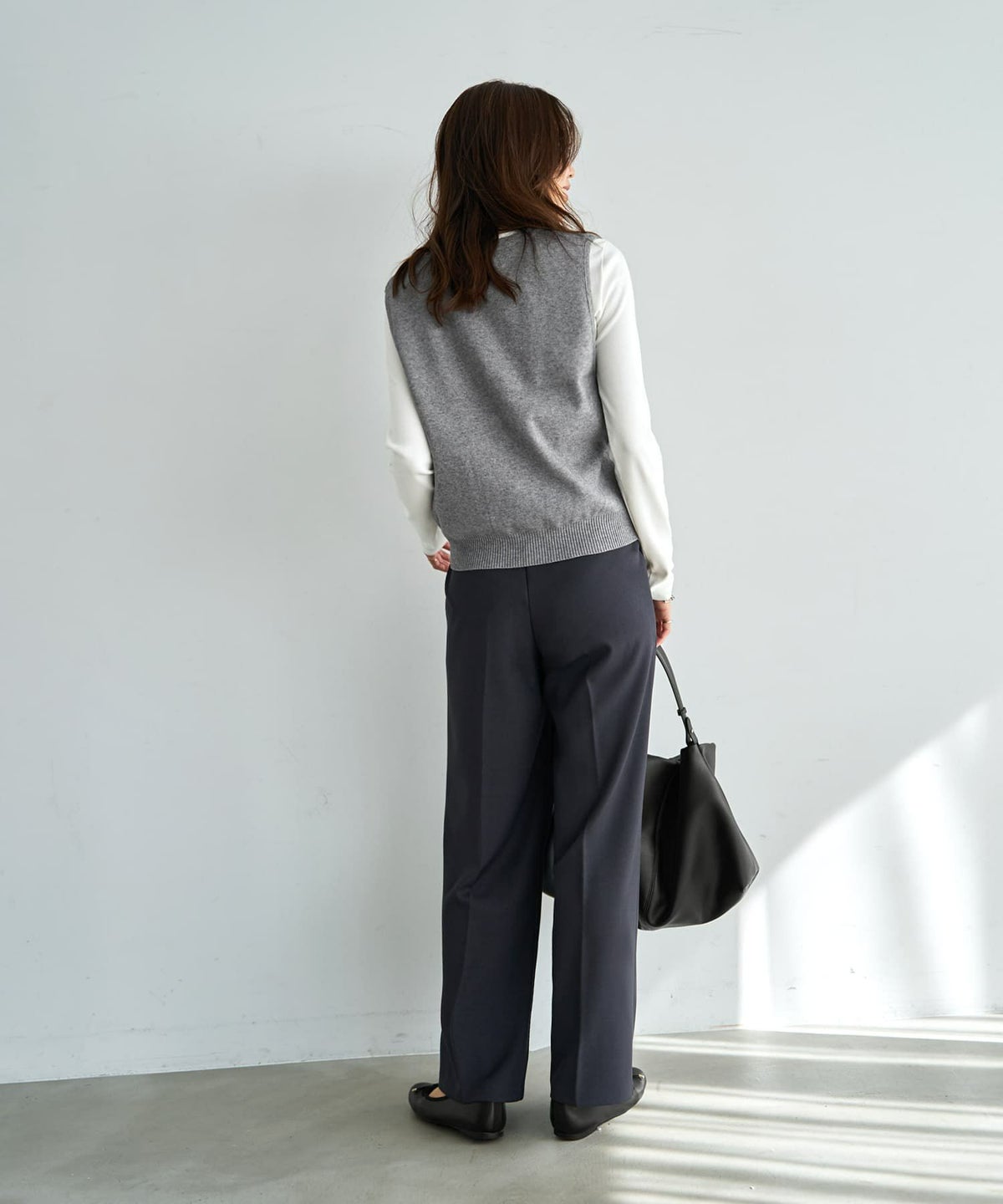 着用イメージ 166cm グレー