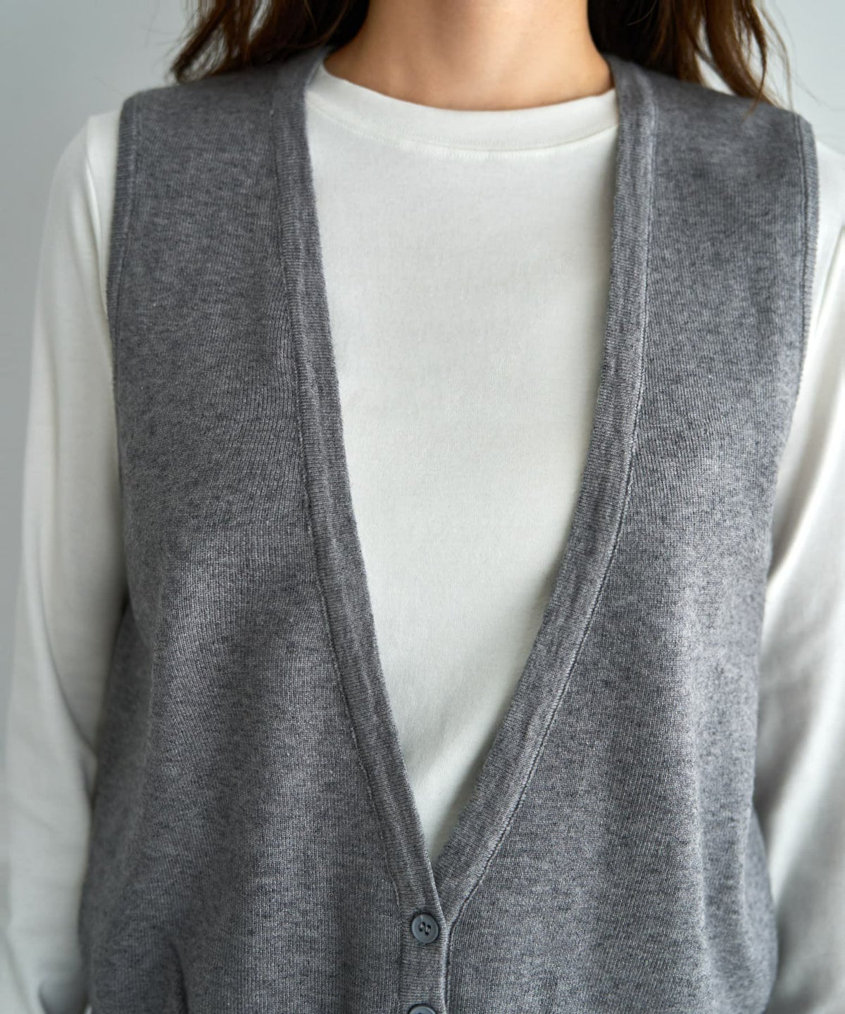 着用イメージ 166cm グレー