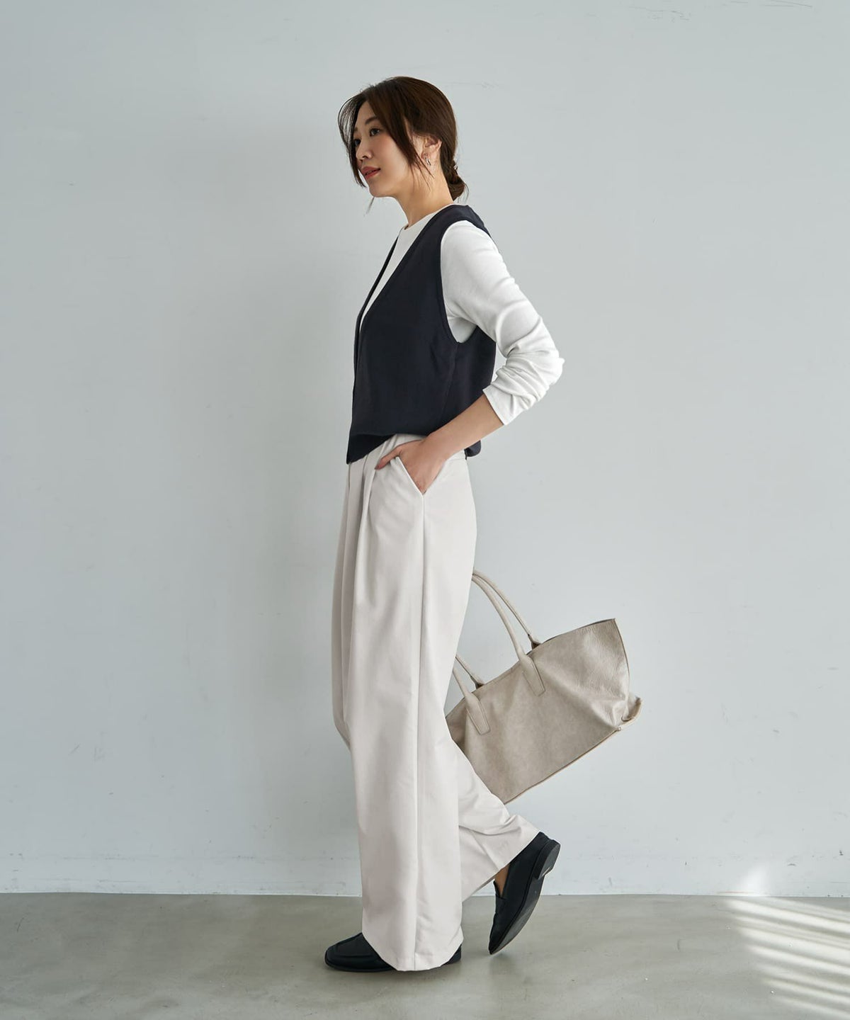 着用イメージ 166cm ネイビー