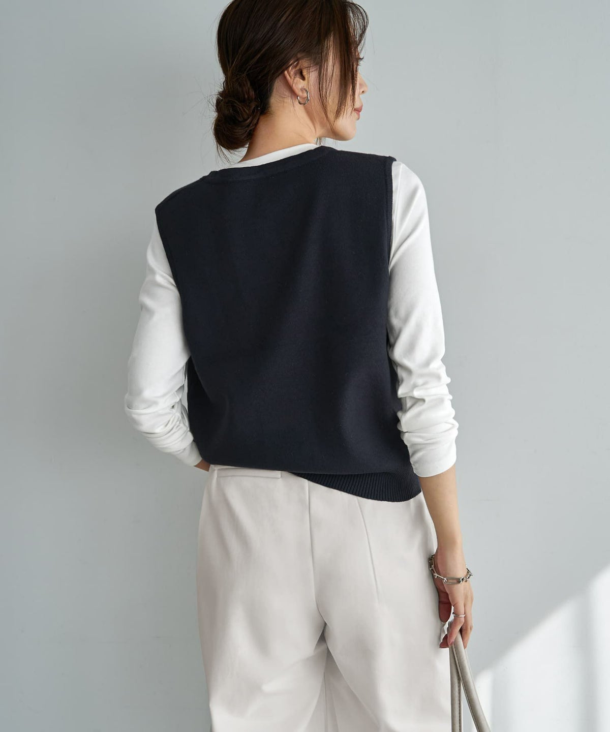 着用イメージ 166cm ネイビー