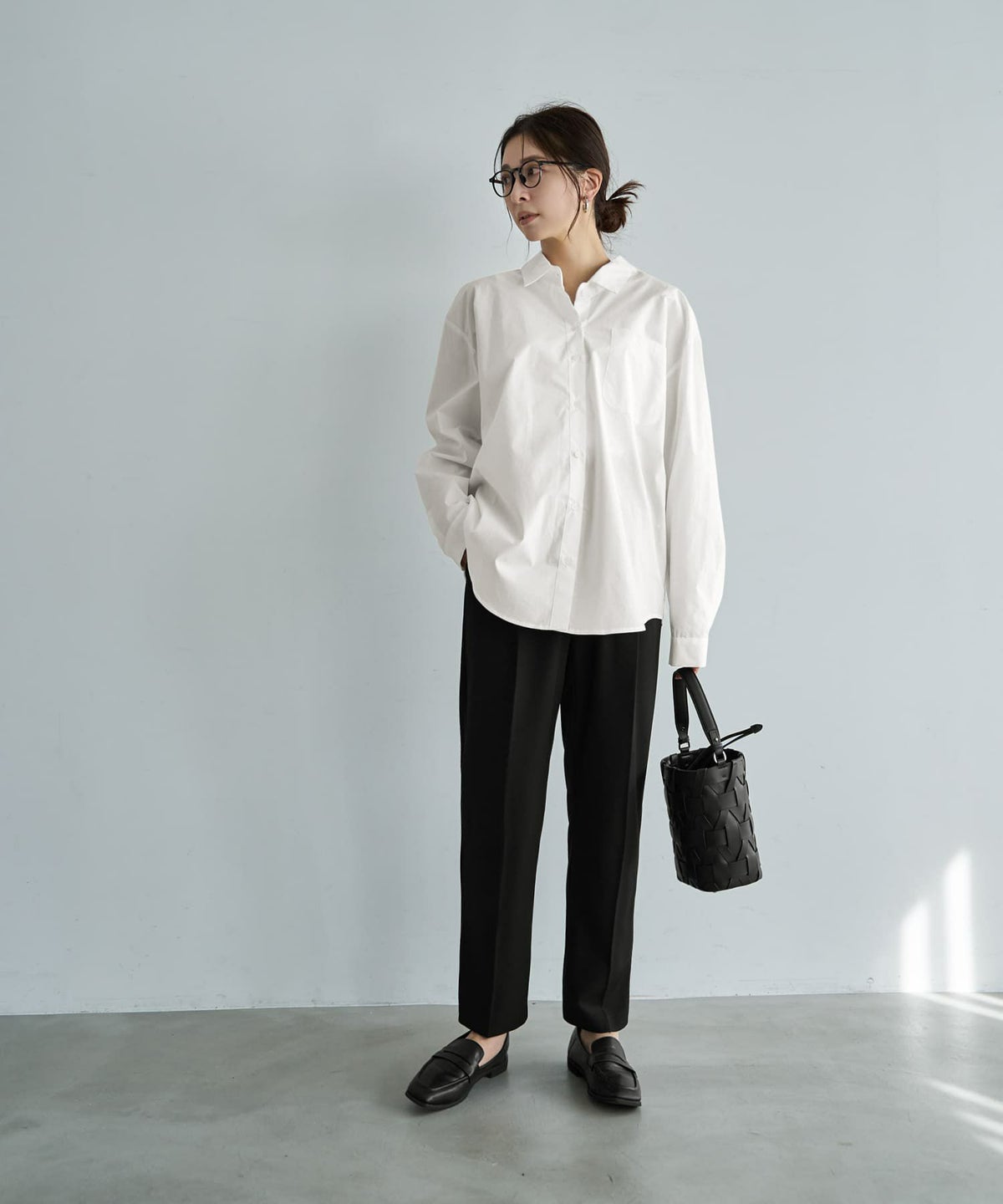 着用イメージ 166cm ホワイト