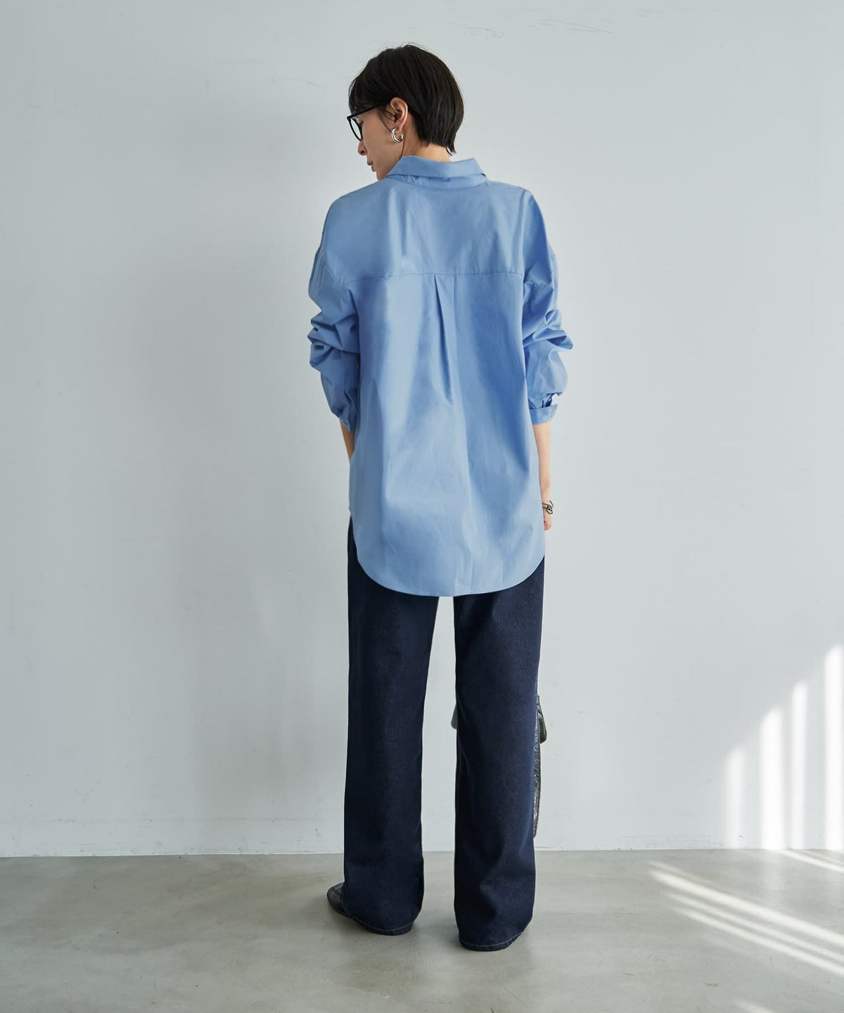 着用イメージ 167cm ライトブルー