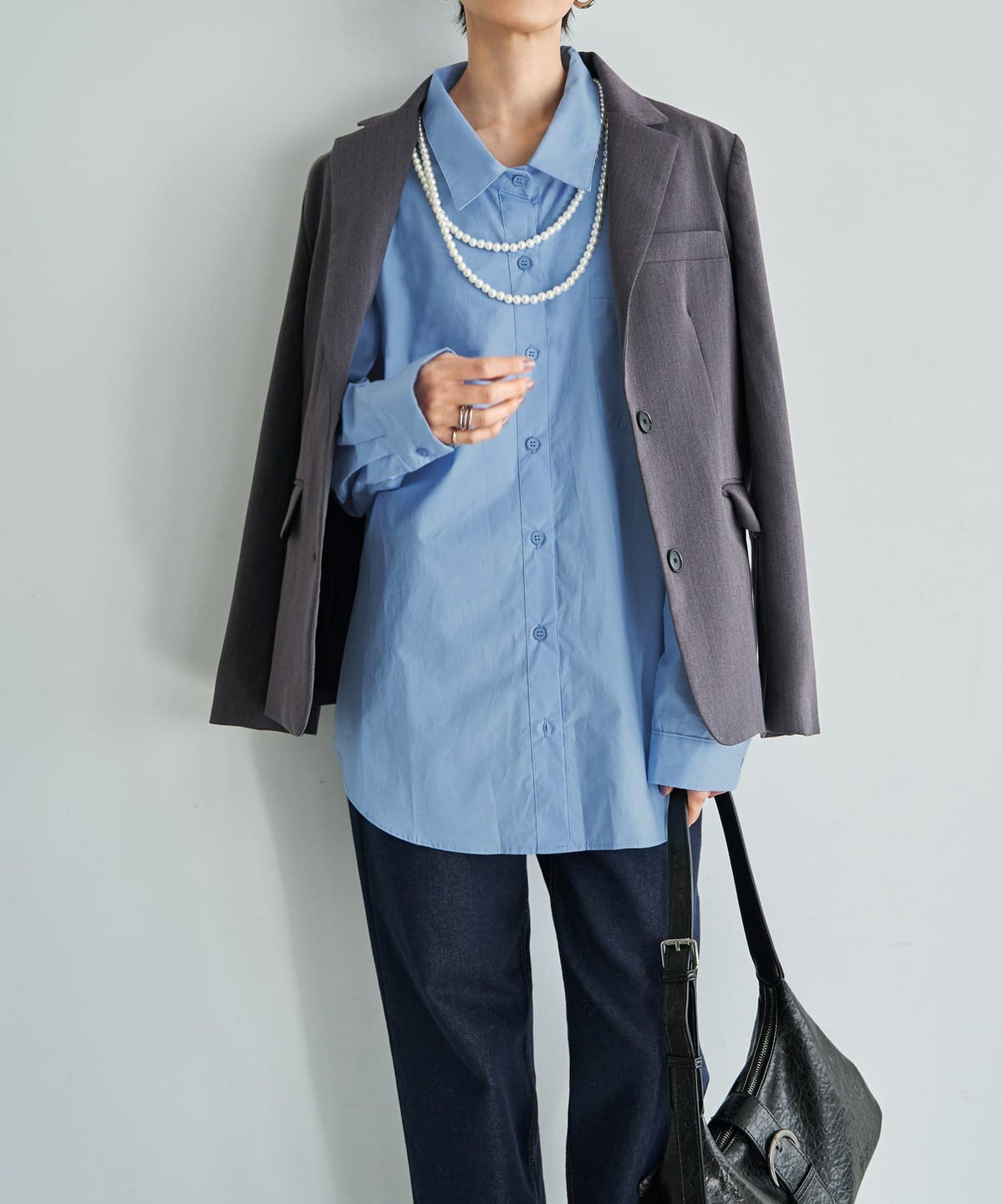 着用イメージ 167cm ライトブルー