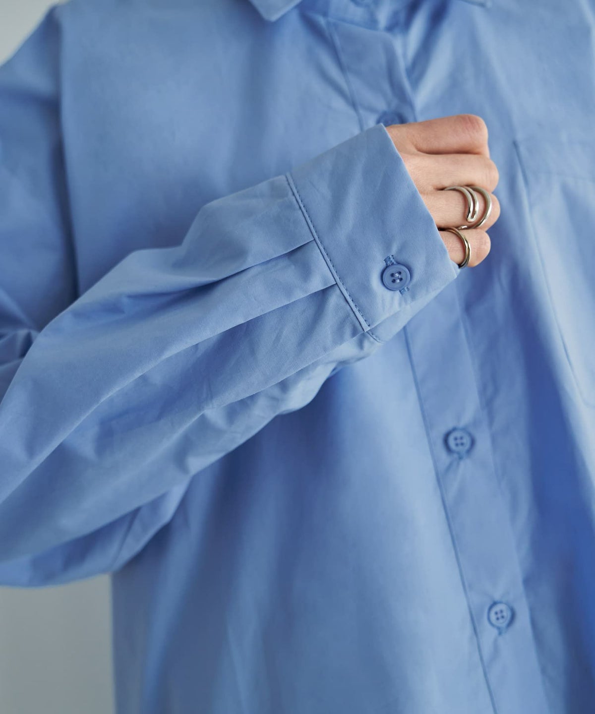 着用イメージ 167cm ライトブルー