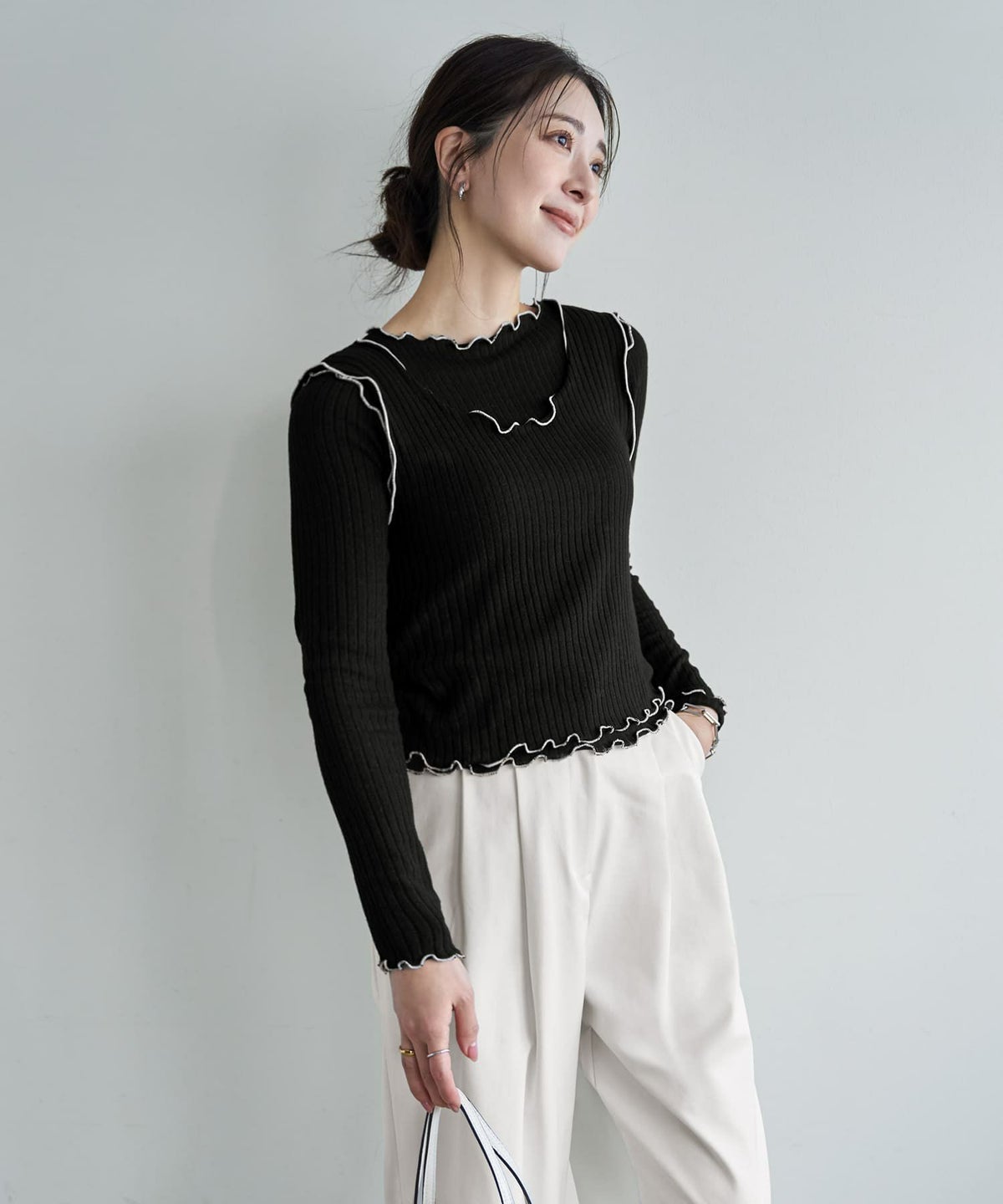 着用イメージ 166cm ブラック