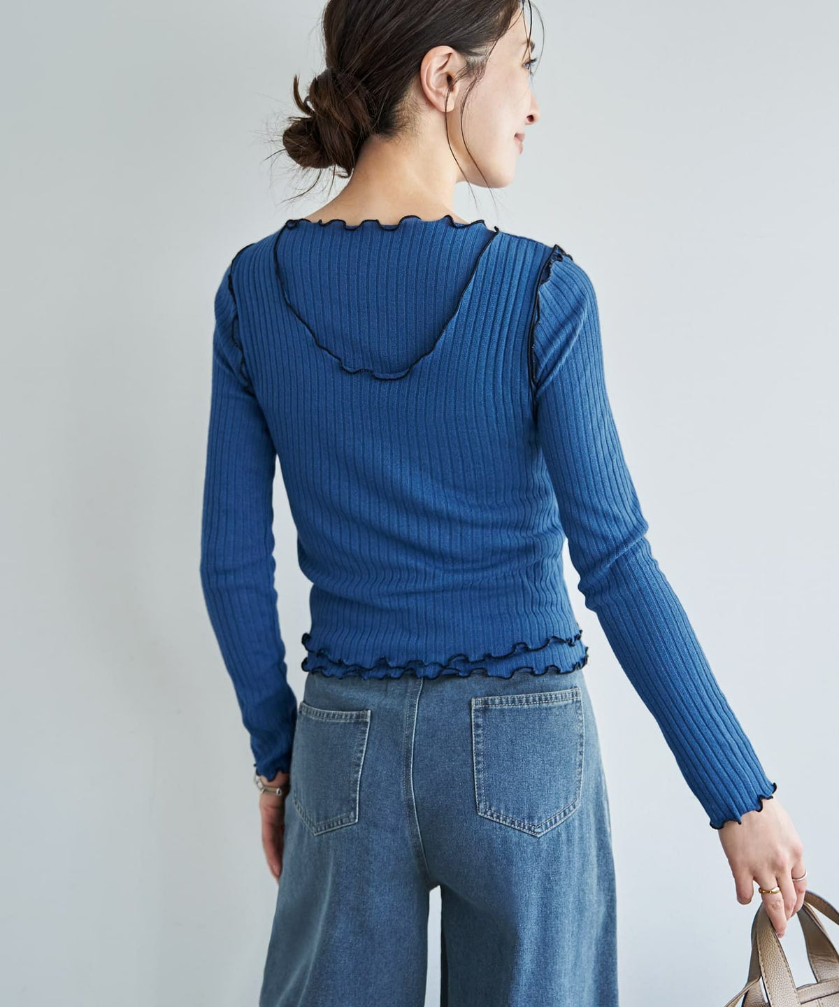 着用イメージ 166cm ブルー