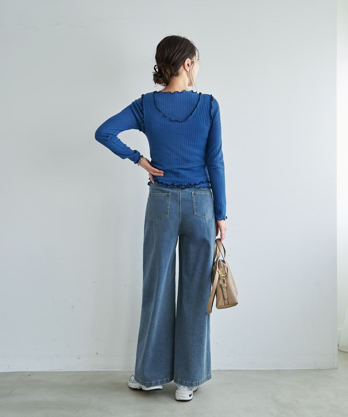 着用イメージ 166cm ブルー