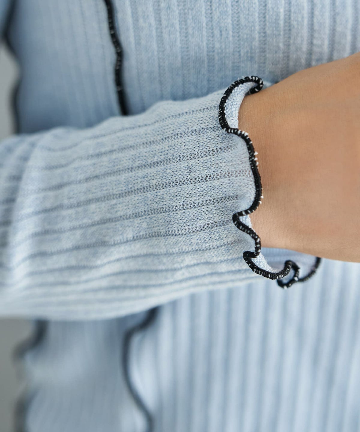 着用イメージ 166cm ライトブルー