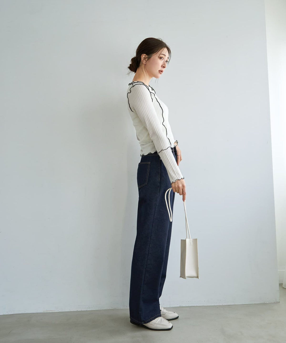 着用イメージ 166cm ホワイト