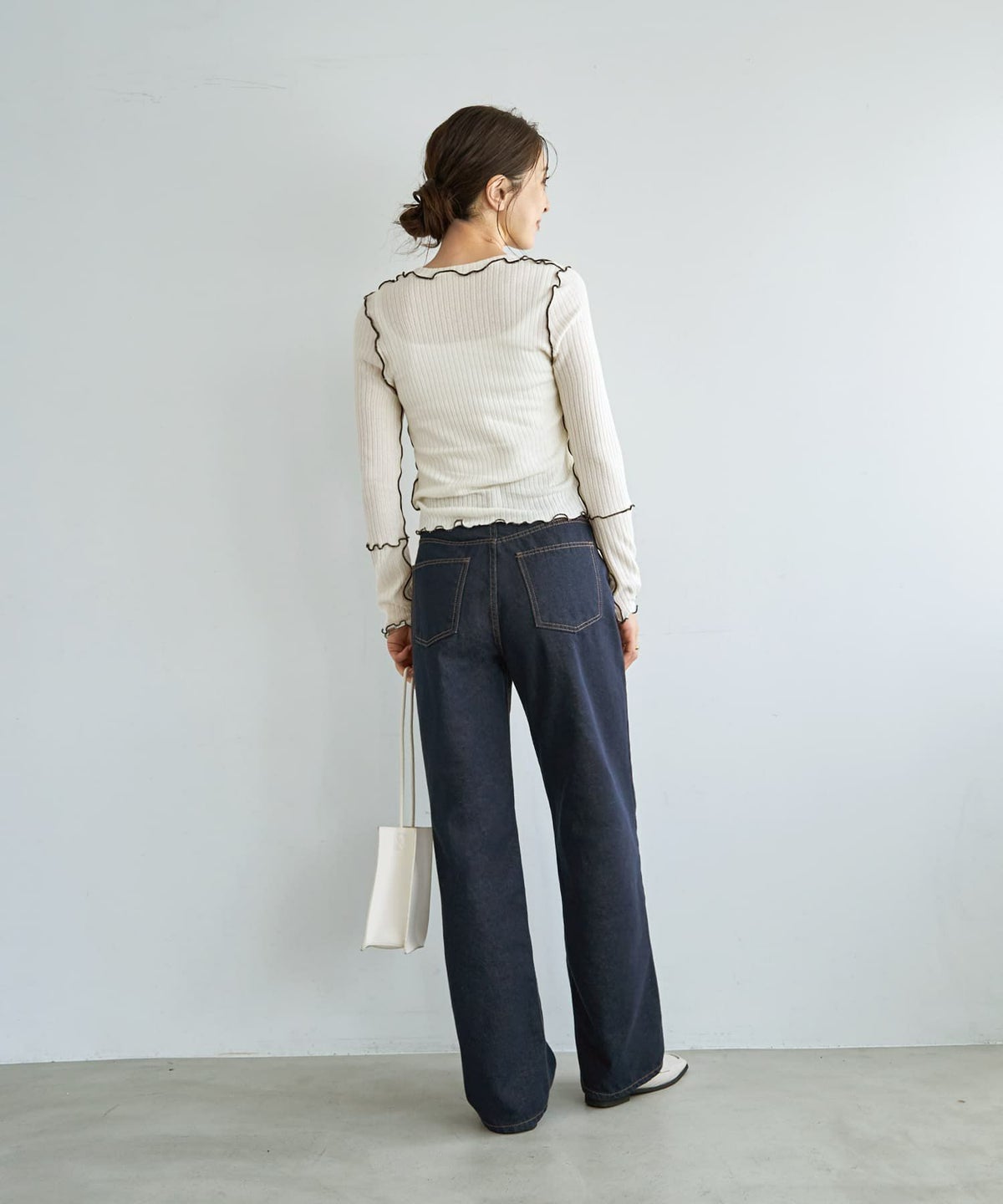 着用イメージ 166cm ホワイト