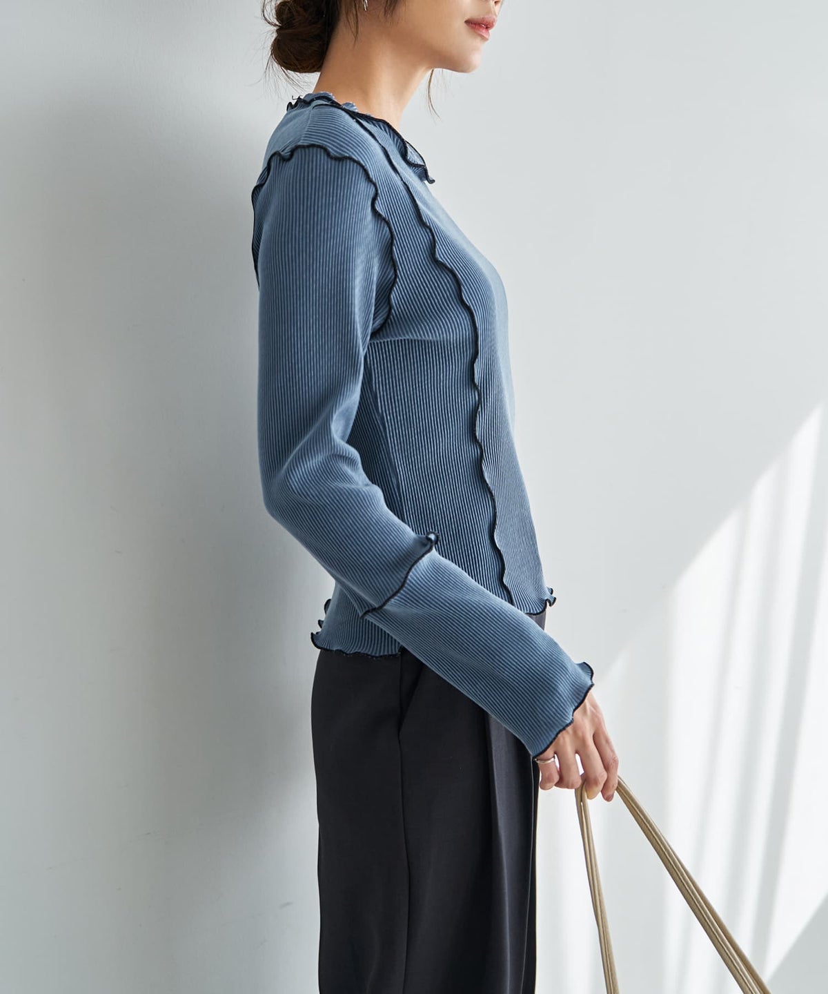 着用イメージ 166cm ブルー