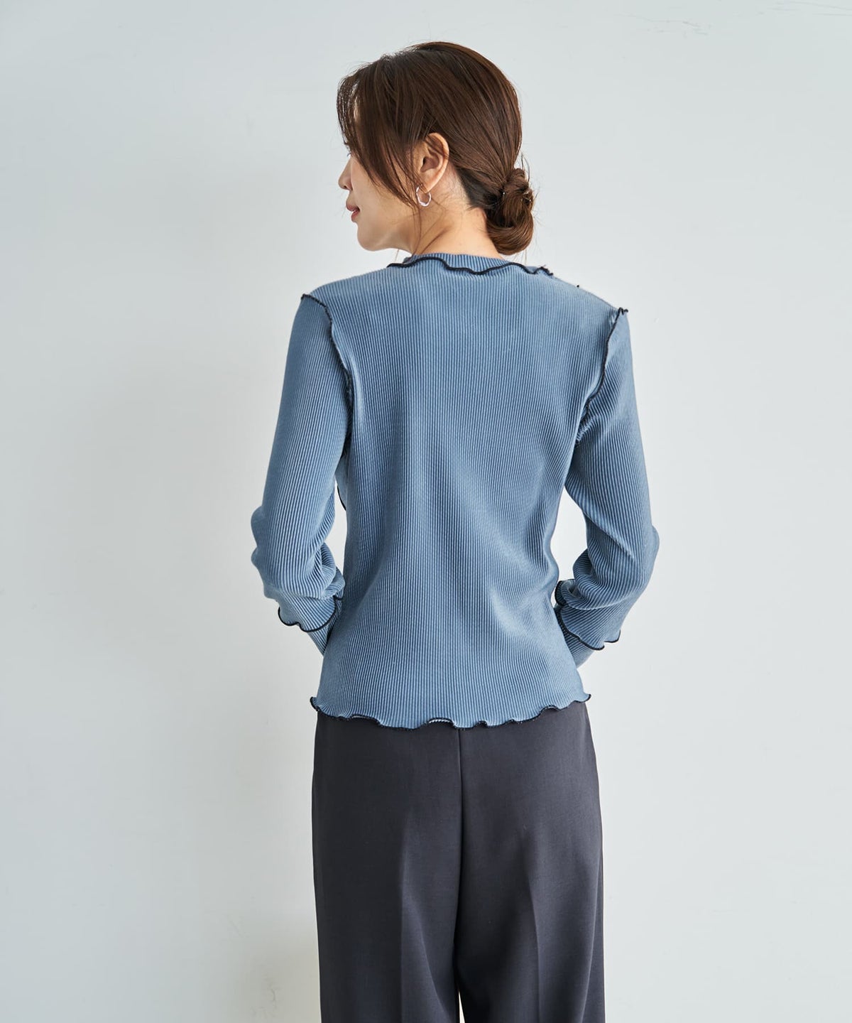 着用イメージ 166cm ブルー