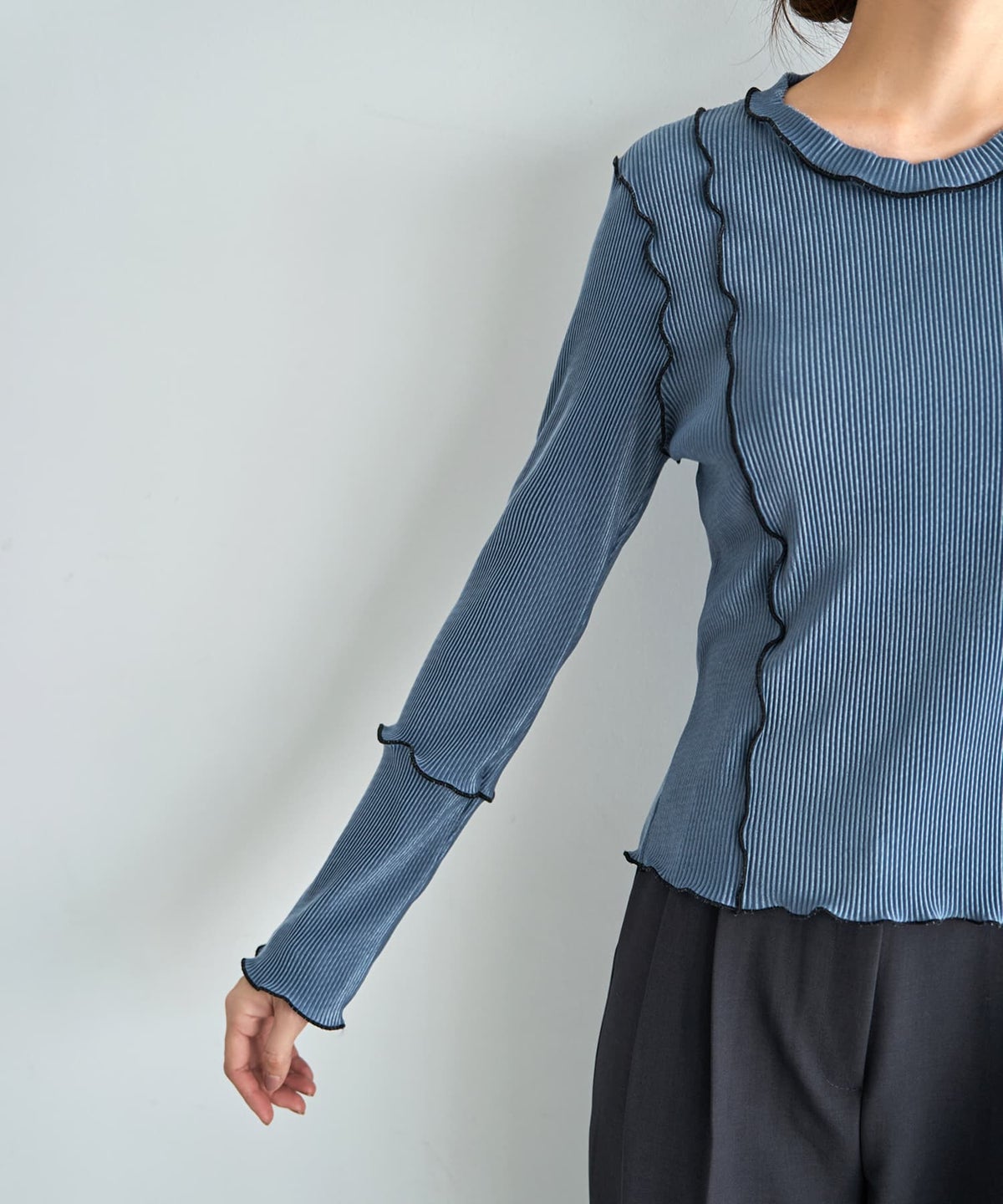 着用イメージ 166cm ブルー