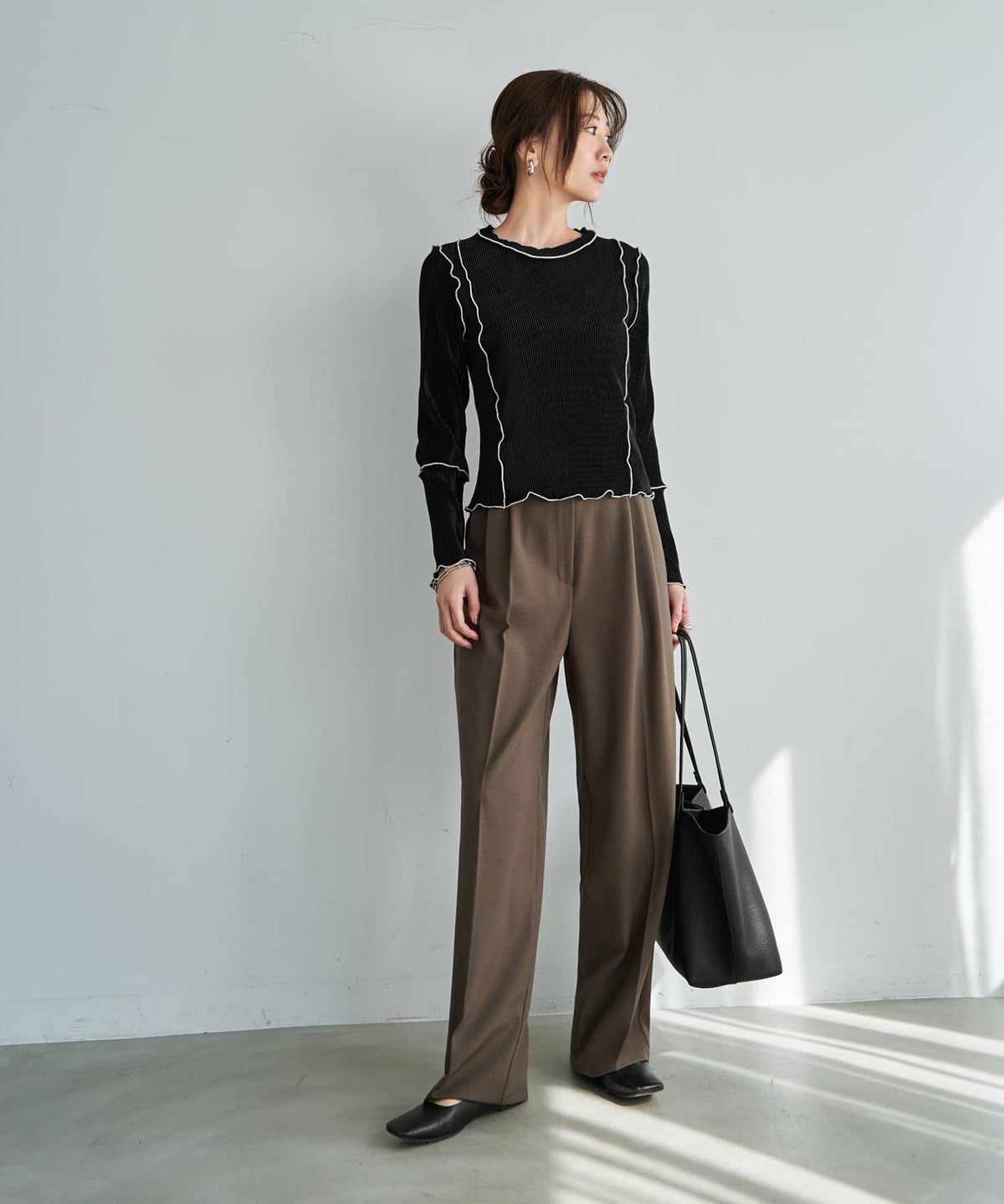 着用イメージ 166cm ブラック