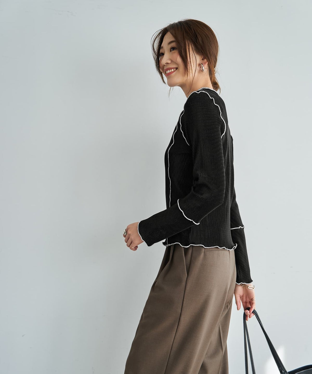 着用イメージ 166cm ブラック