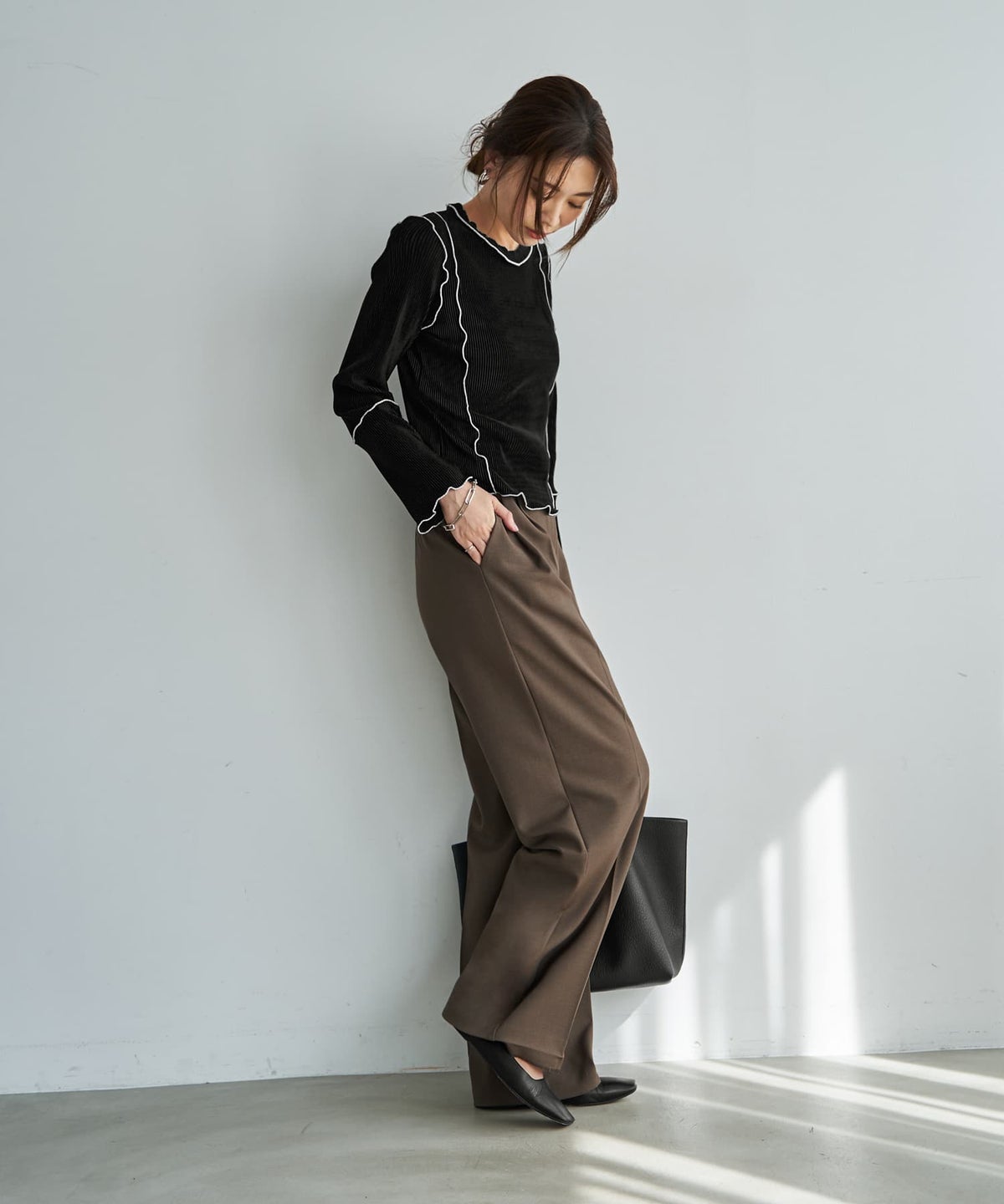 着用イメージ 166cm ブラック