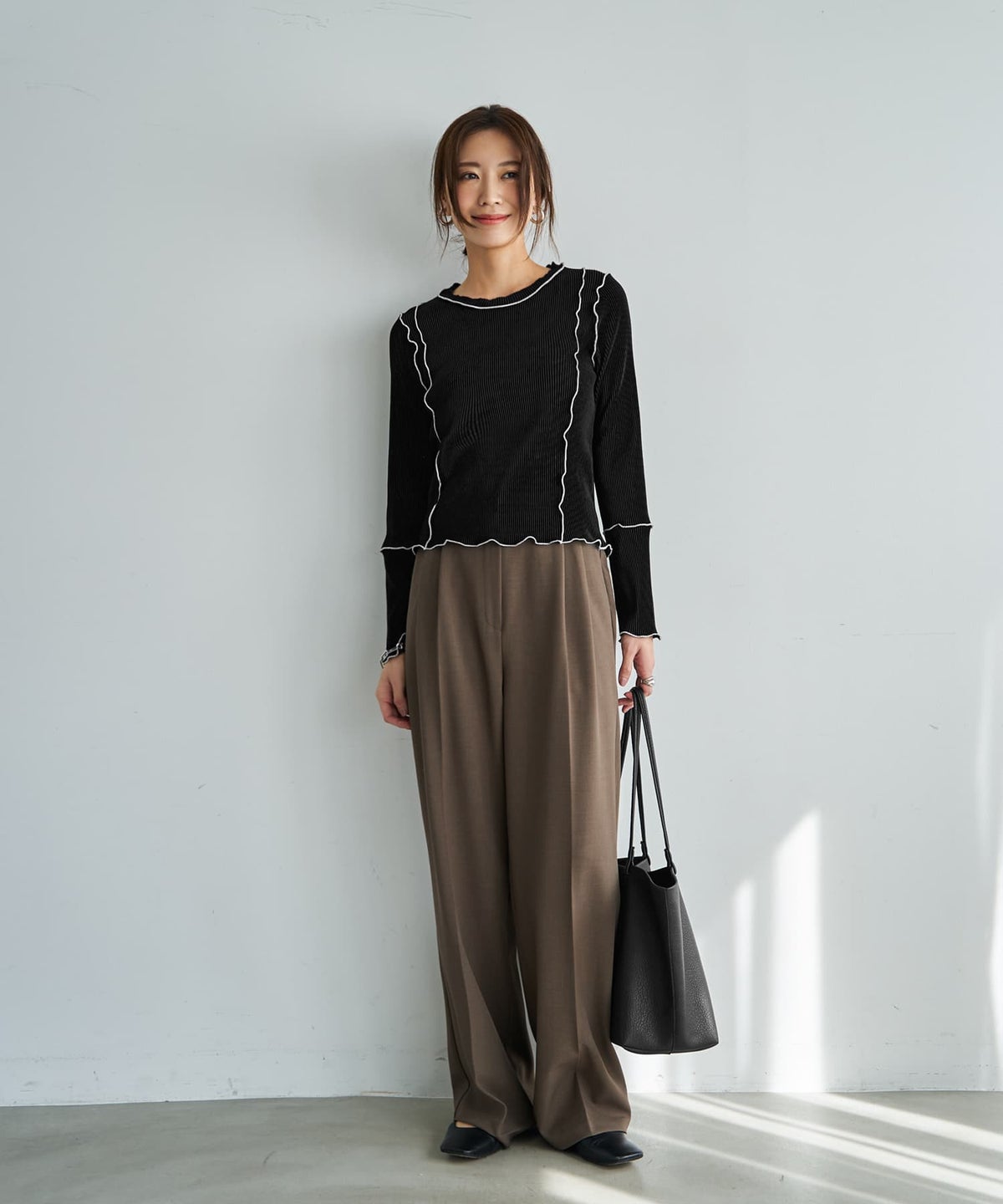 着用イメージ 166cm ブラック