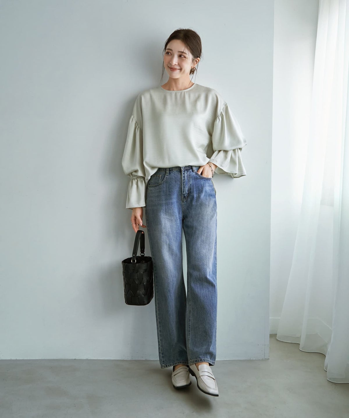 着用イメージ 166cm ブライトセージ