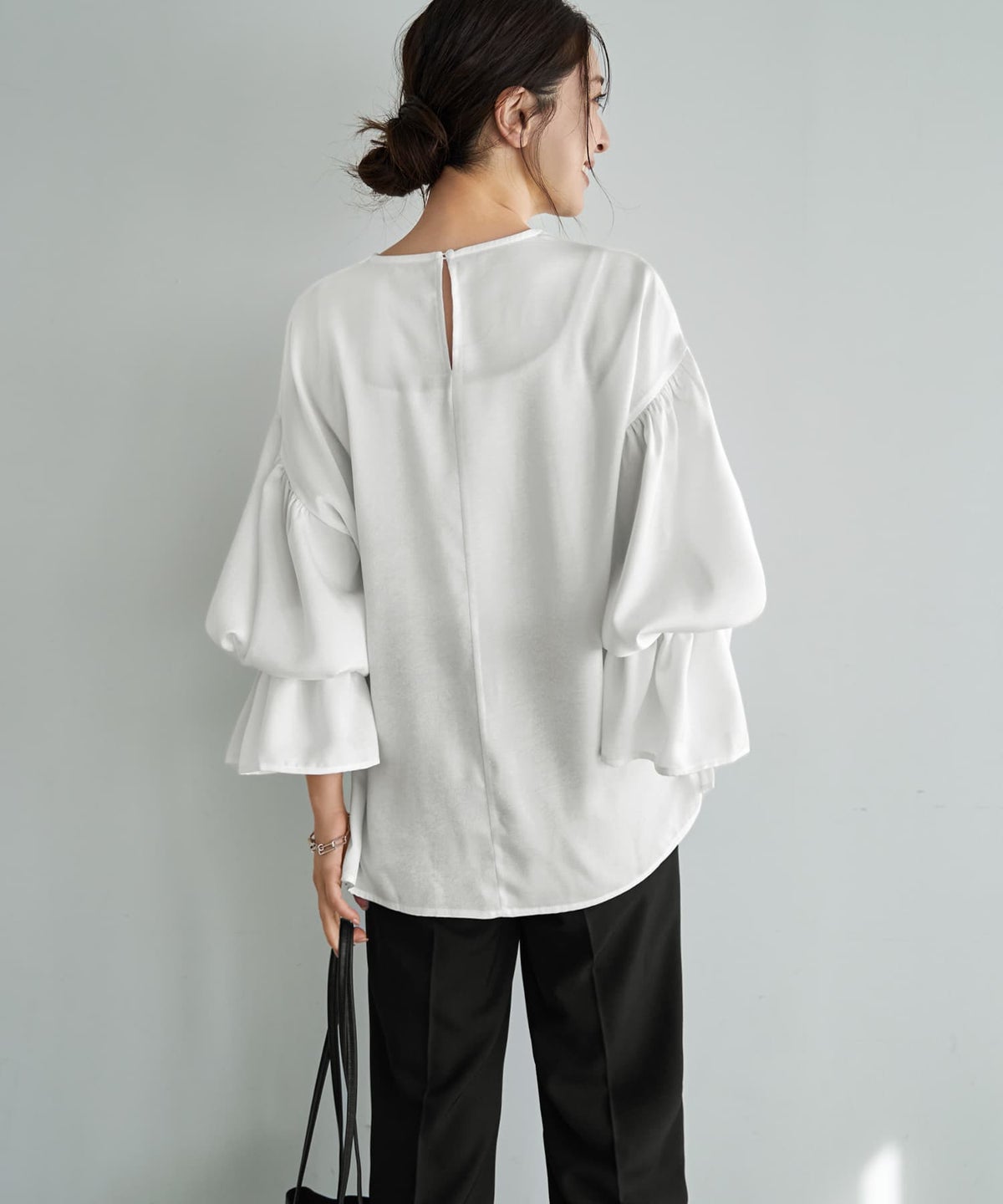 着用イメージ 166cm ホワイト