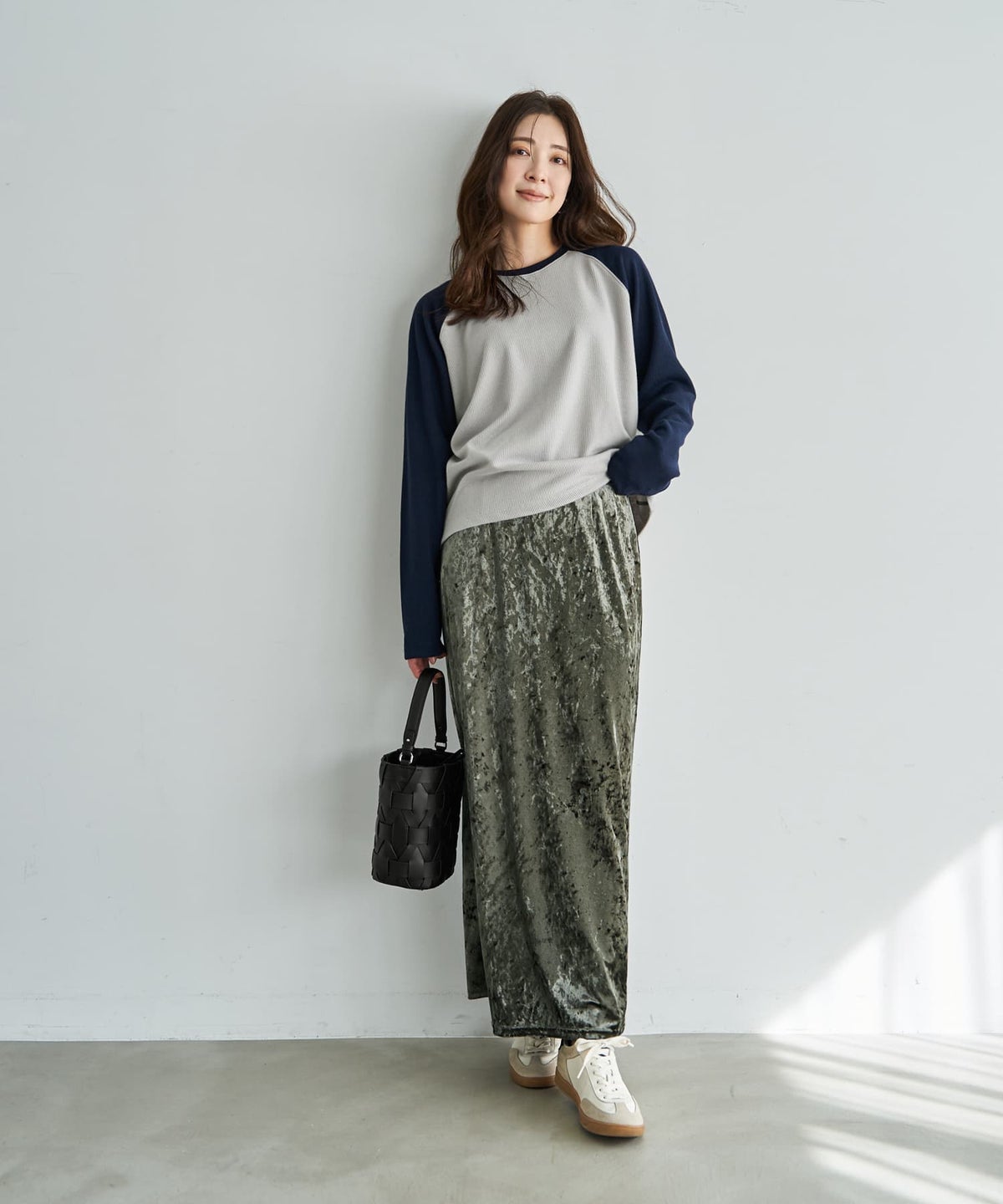 着用イメージ 166cm ネイビー