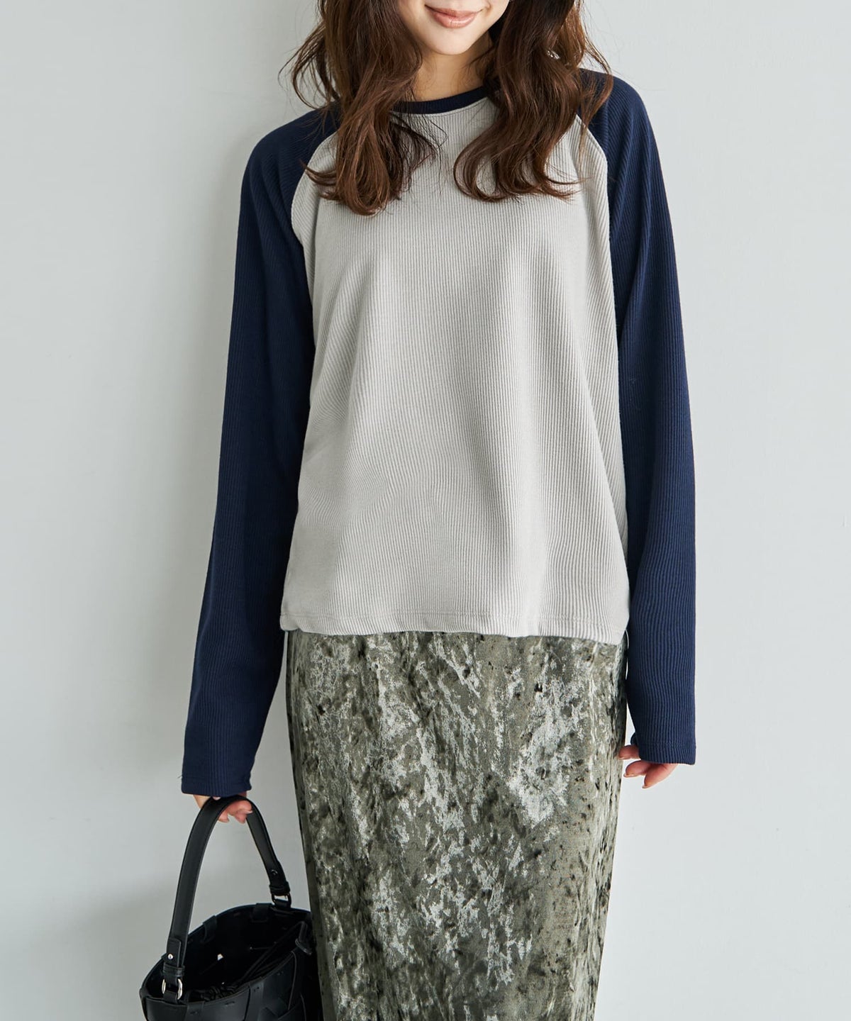 着用イメージ 166cm ネイビー