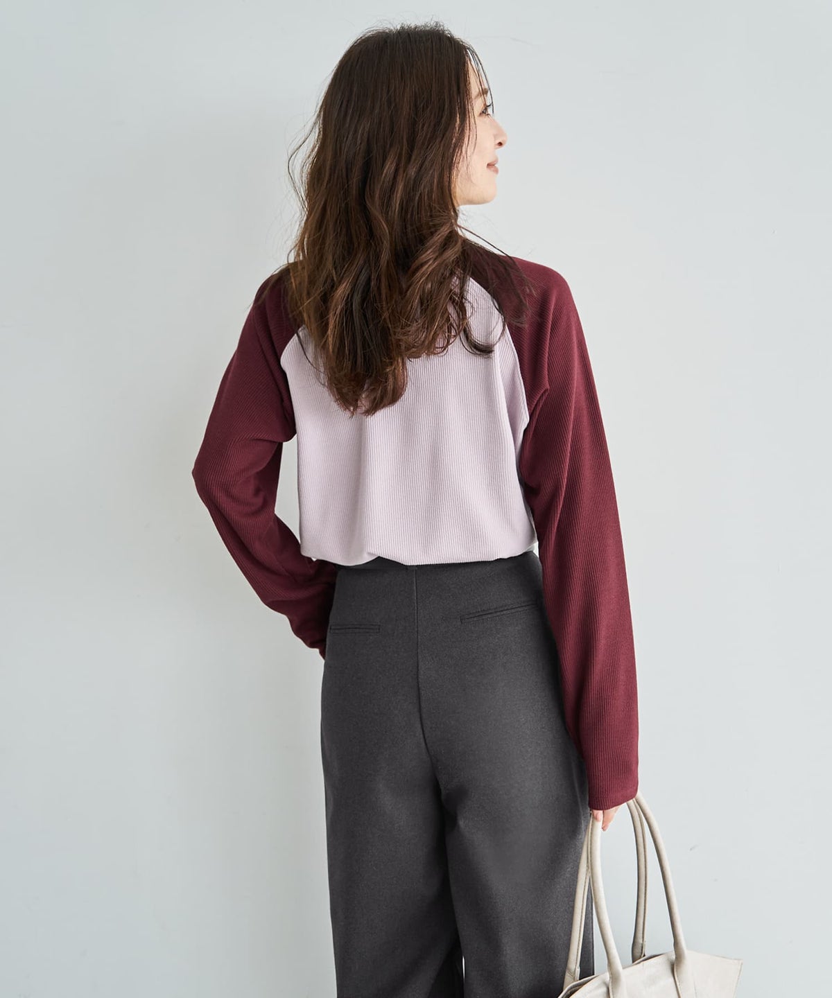 着用イメージ 166cm ワイン