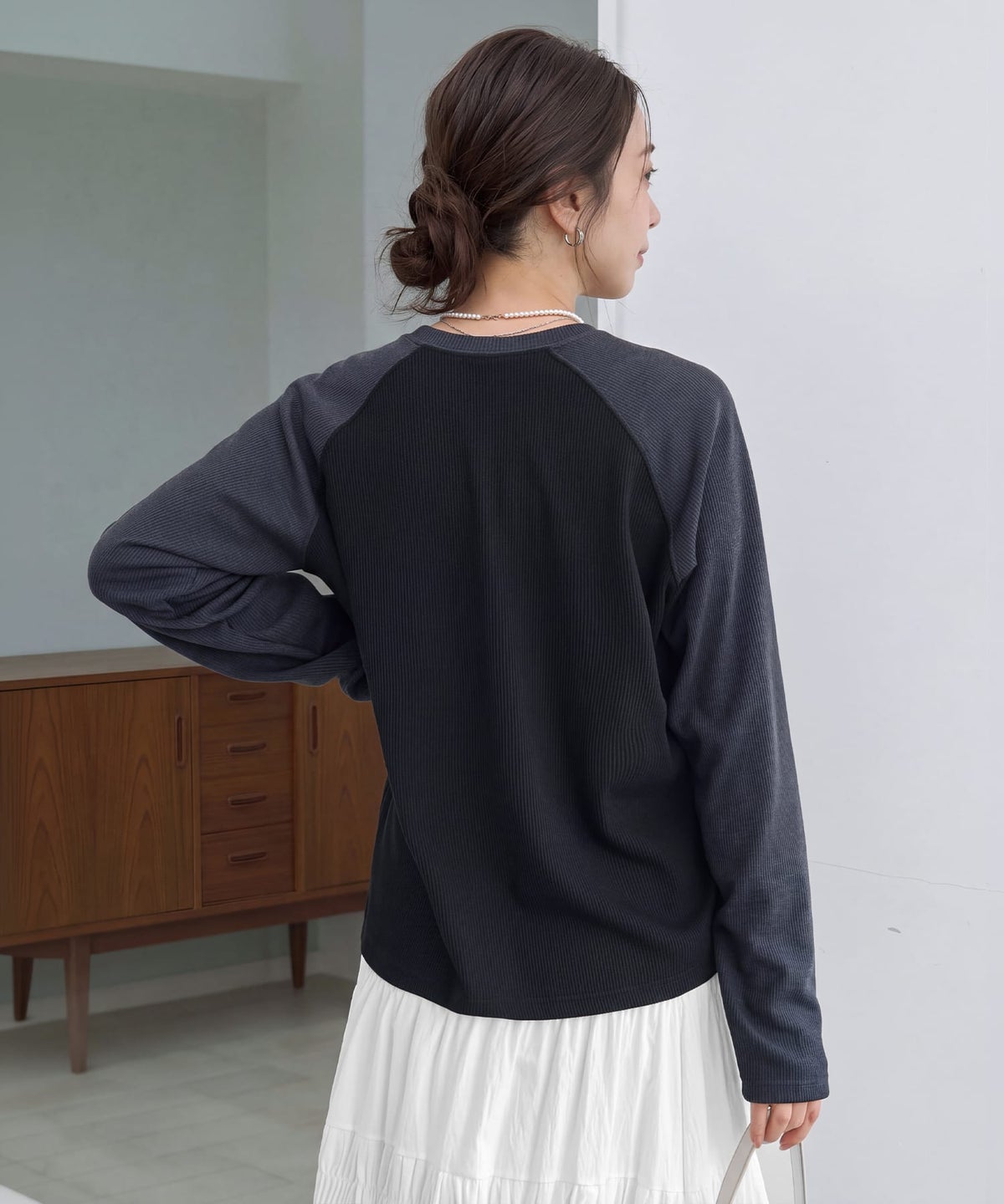 着用イメージ 163cm チャコール